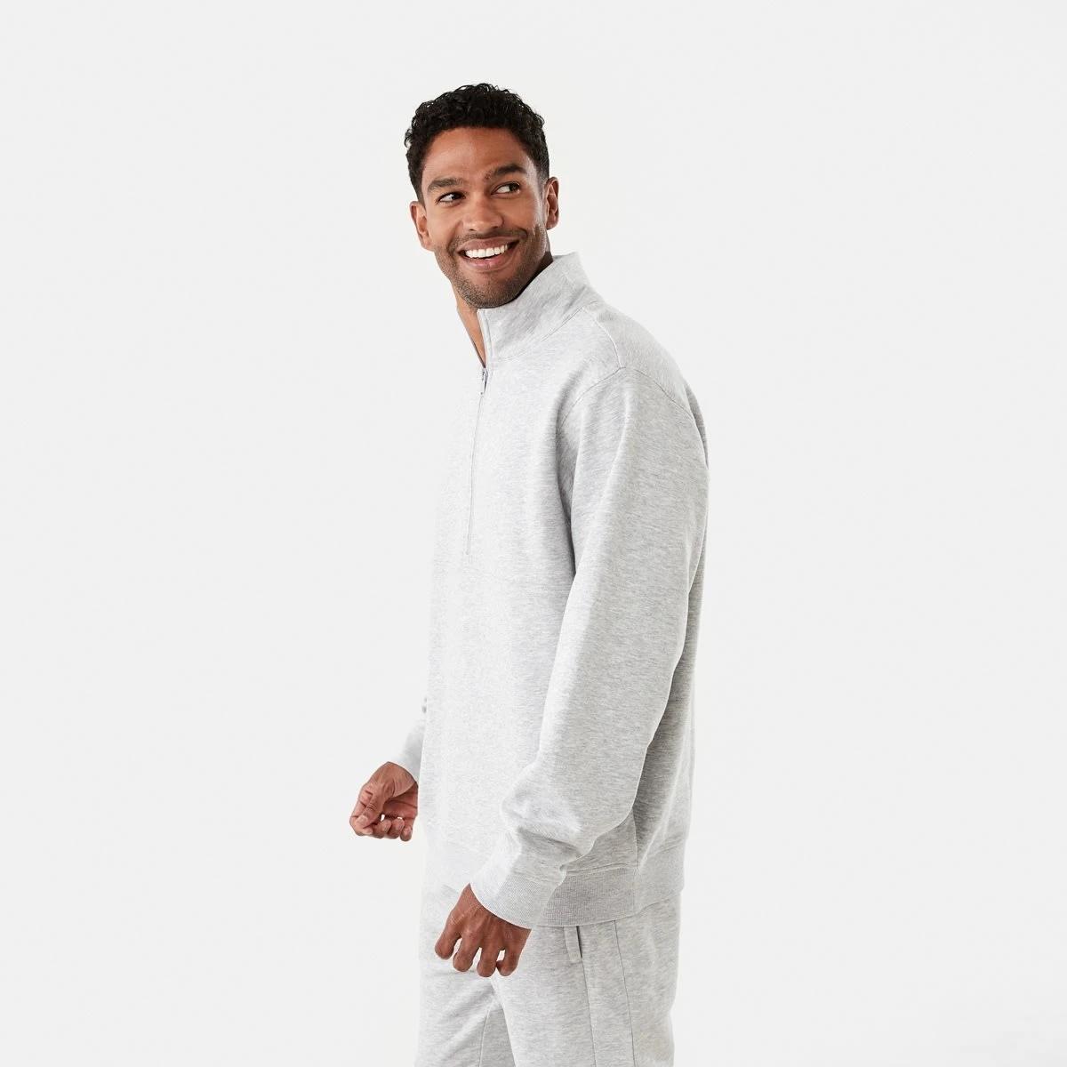 2 Active Mens Half Zip Pullover Grey Marl, 2 of 6