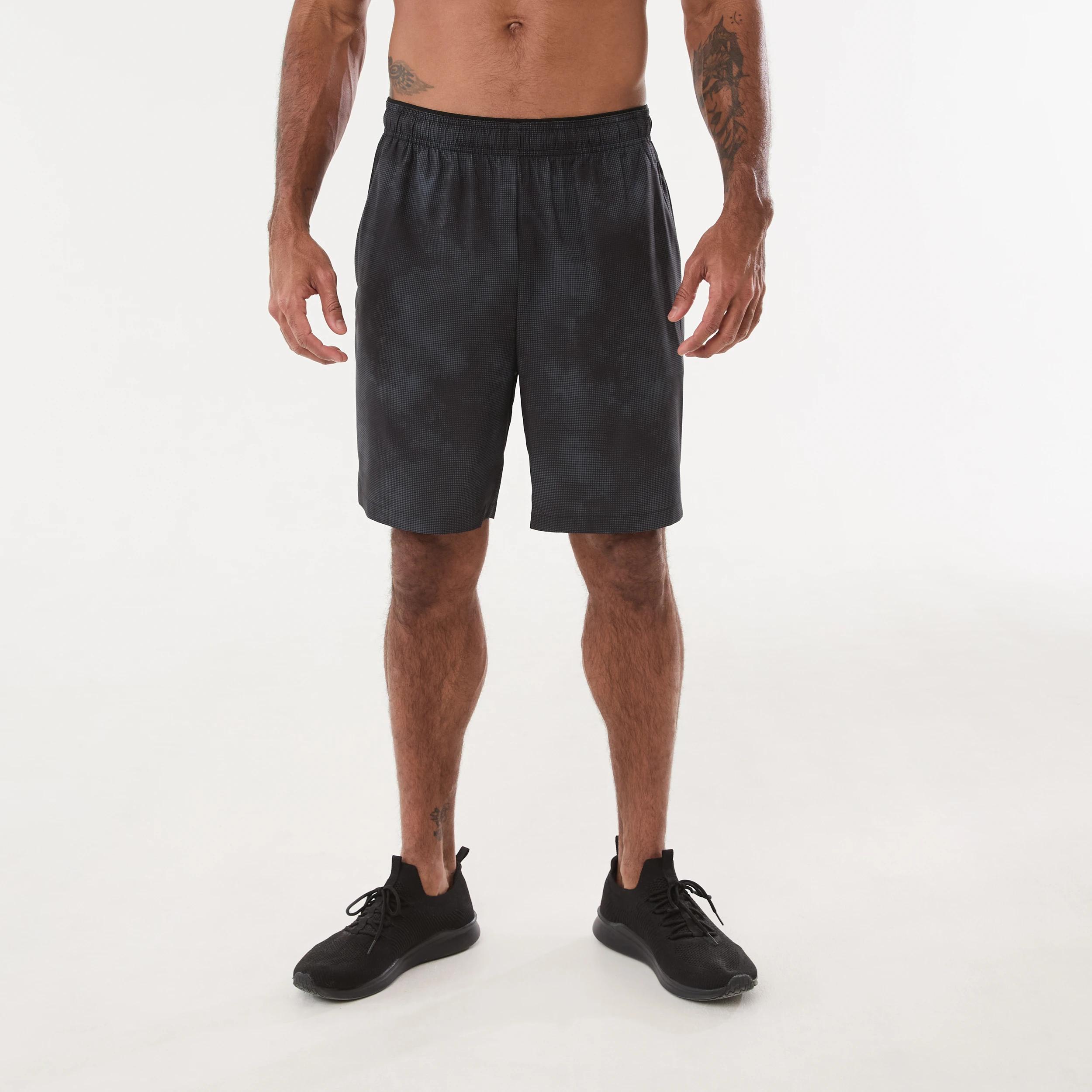 6 Active Mens Gym Shorts GEO HAZE BLACK, 6 of 6