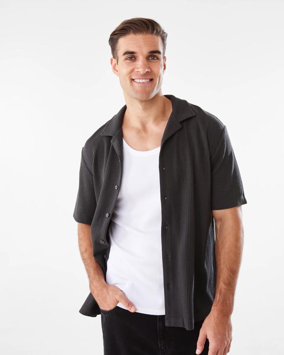 Short Sleeve Textured Knit Shirt