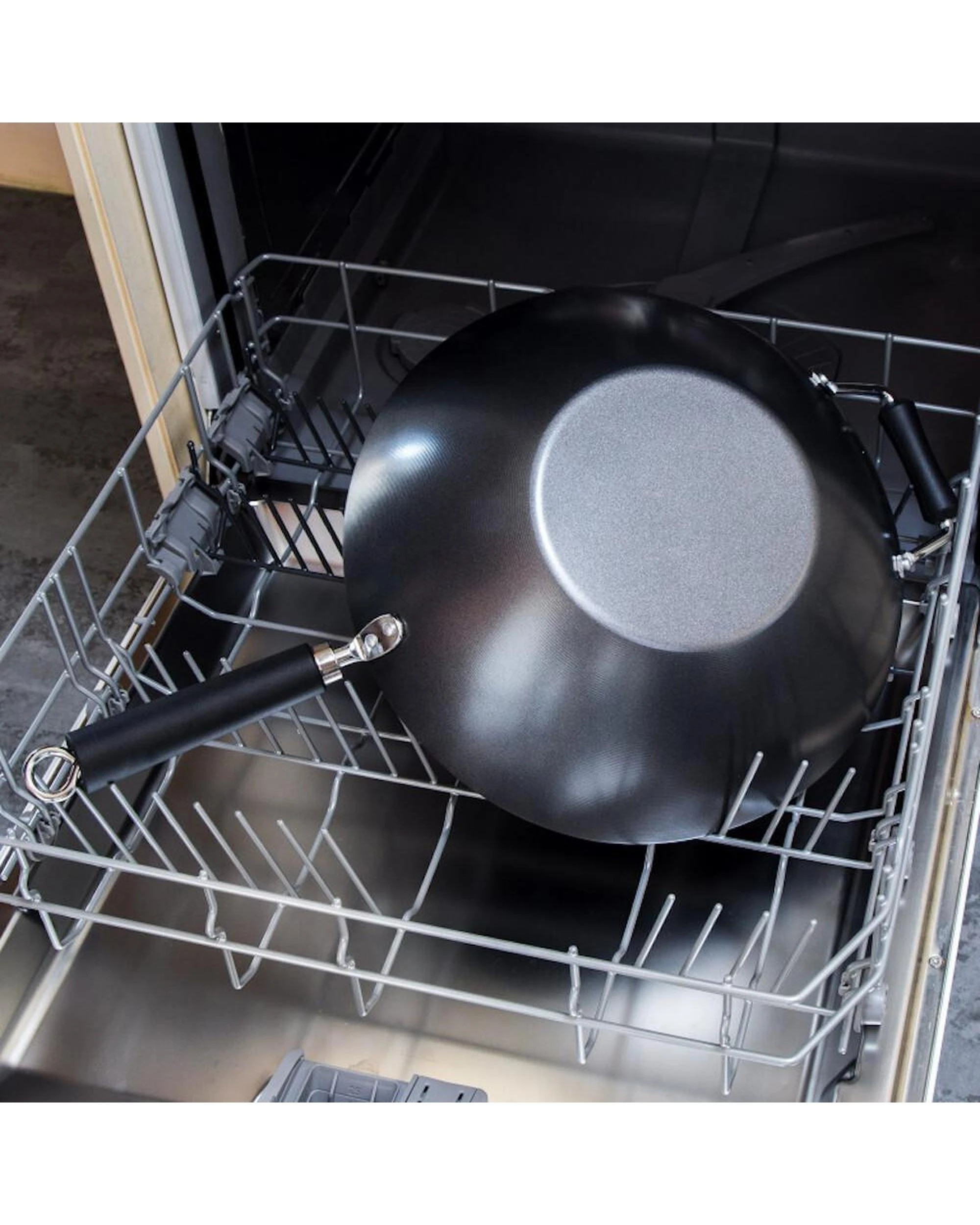 6 Ken Hom Excellence Nonstick Carbon Steel Wok 31cm, 6 of 7