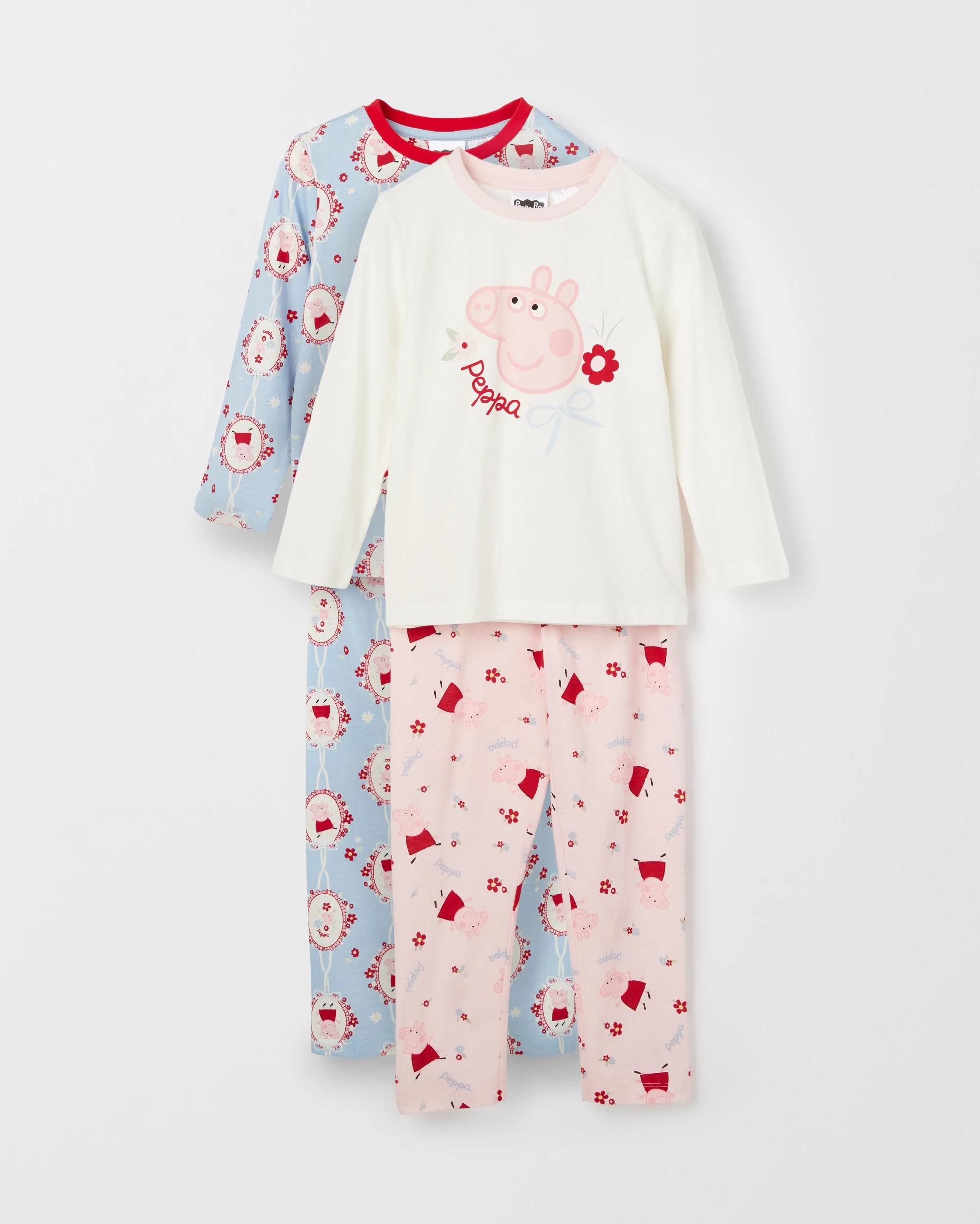 1 Peppa Pig Australian Cotton Younger Girls 2 Pack Pyjama Set PEPPA, 1 of 5