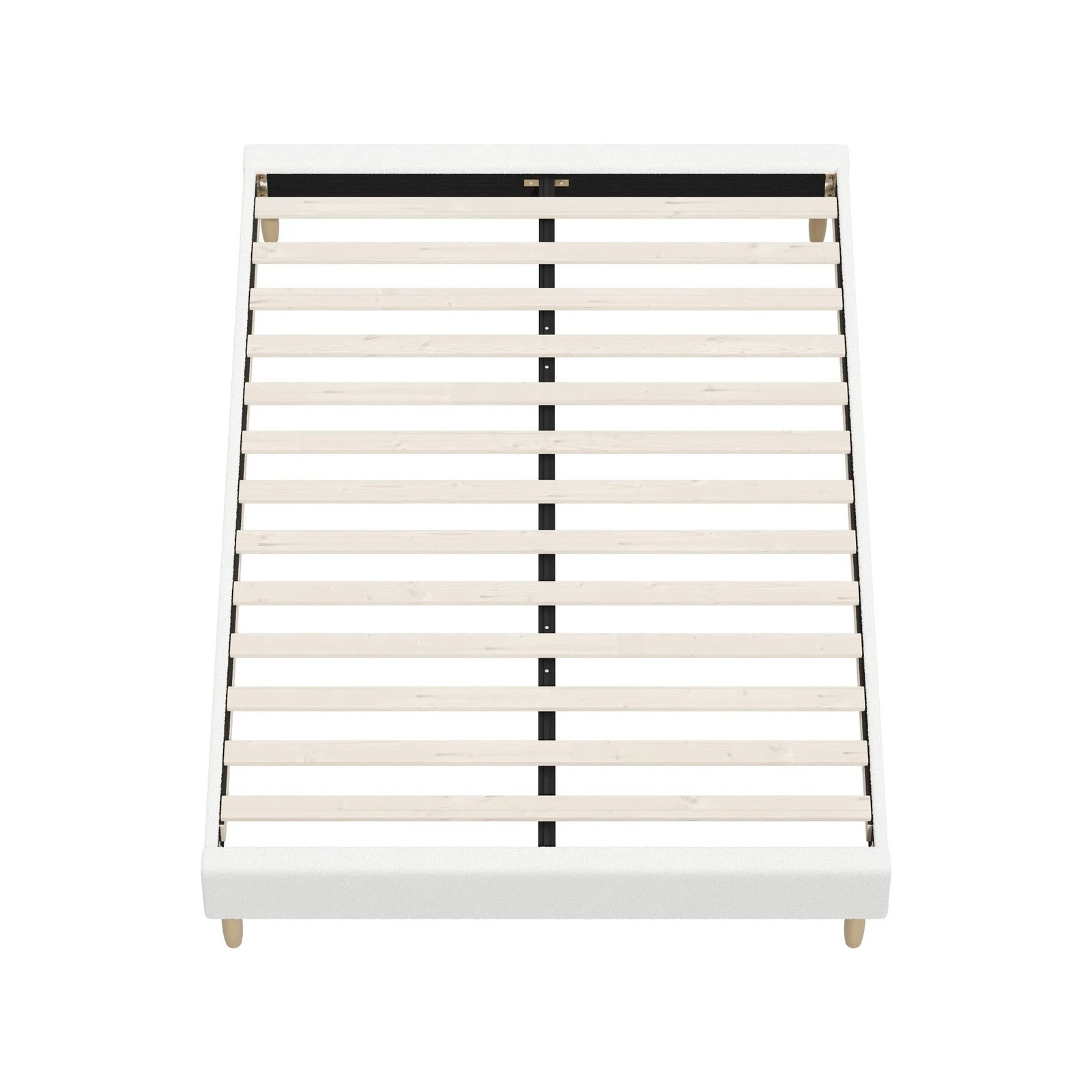 6 Oikiture Double Bed Base Boucle Bed Frame
 - White, 6 of 10