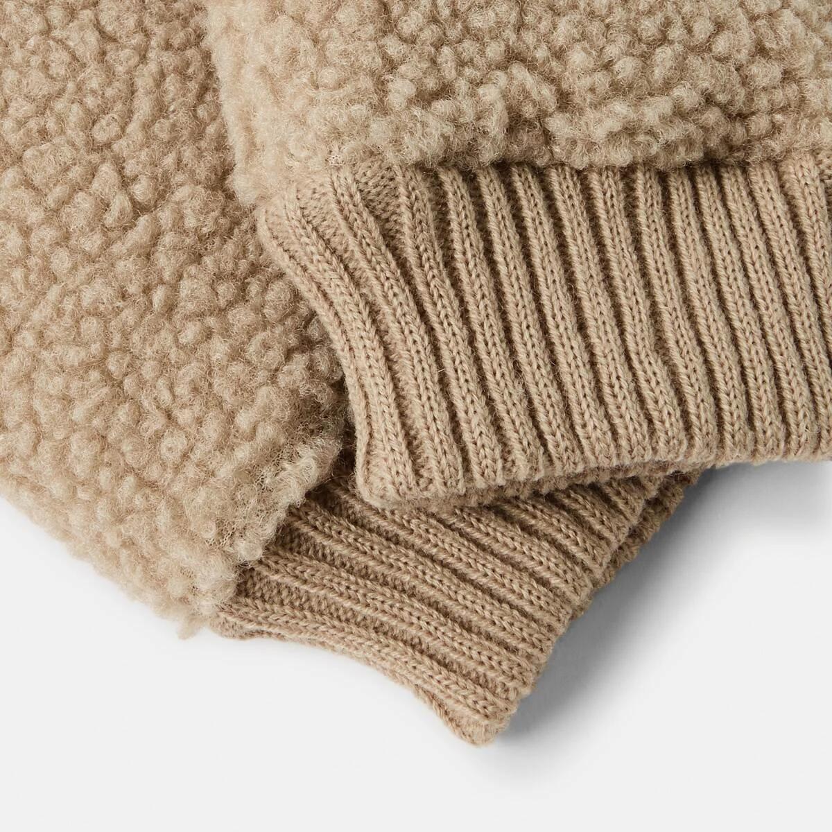 3 Teddy Rib Gloves Bone Beige, 3 of 4