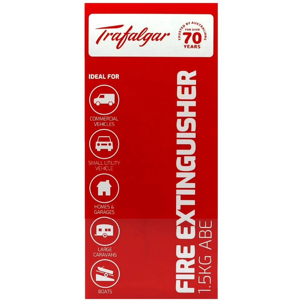 2 Trafalgar ABE Fire Extinguisher 1.5kg Red, 2 of 5