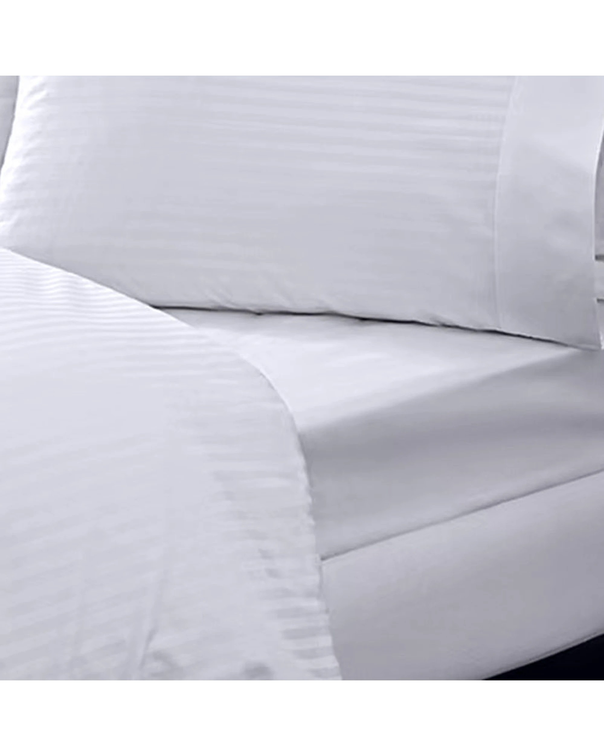 4 Cotton More 650TC 1cm Sateen Striped Quilt Cover Set 100% Cotton Single - White, 4 of 4