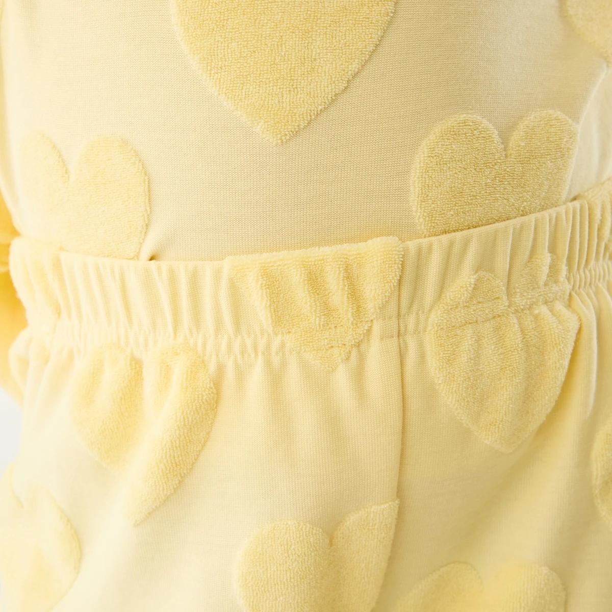 3 Texture Shorts HEARTS TERRY BUTTER CREAM, 3 of 6