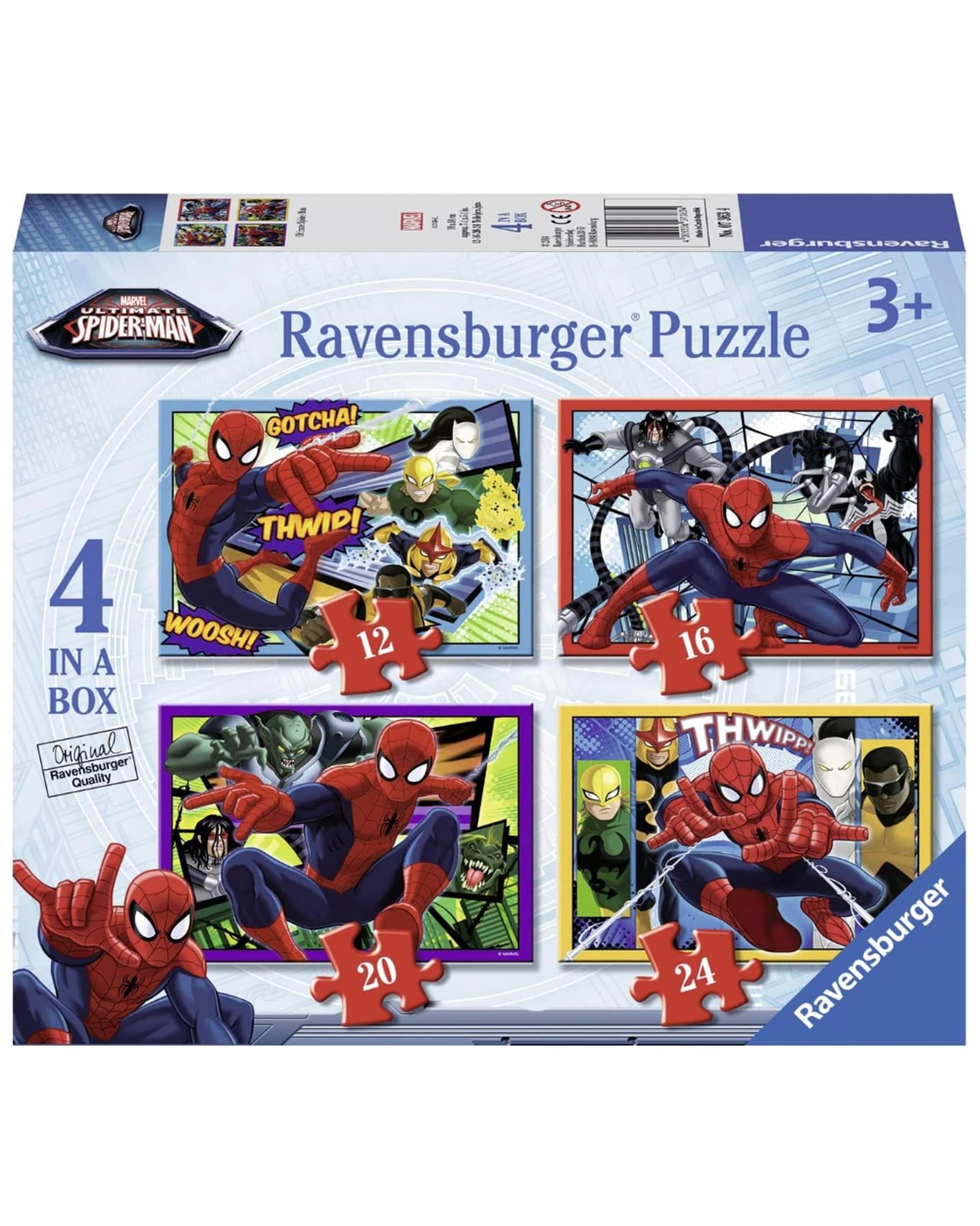 1 Ravensburger Ultimate Spider-Man 4 In A Box Jigsaw Puzzle, 1 of 1