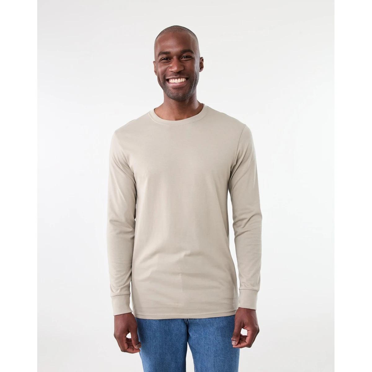 1 Long Sleeve Longline T-shirt Bge Khaki, 1 of 6