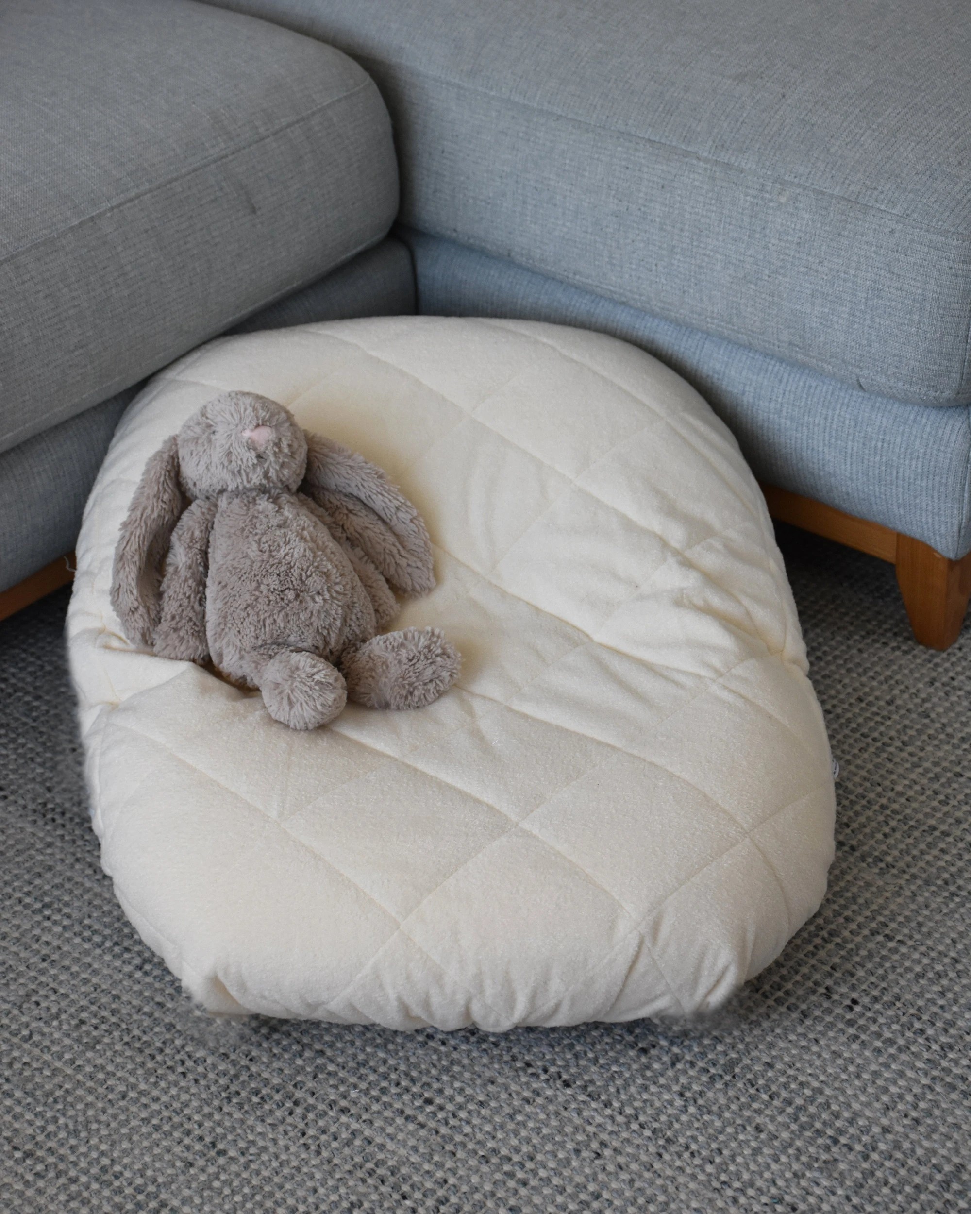3 Playette Quilted Co-Sleeper Fitted Sheet Padded Padded 52x87x4cm - Natural, 3 of 4