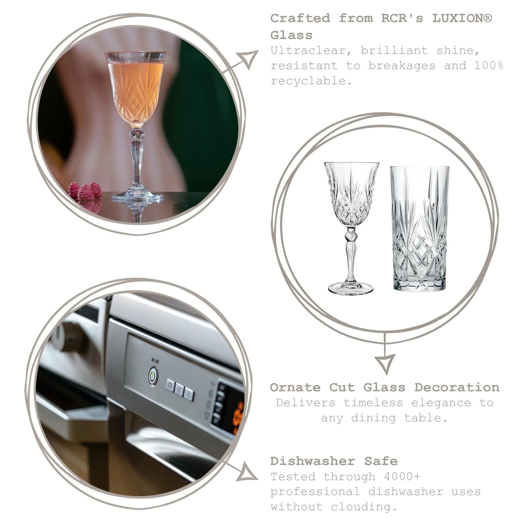 2 RCR Crystal Melodia Red Wine Glasses - 270ml - Pack of 6 - Clear, 2 of 7