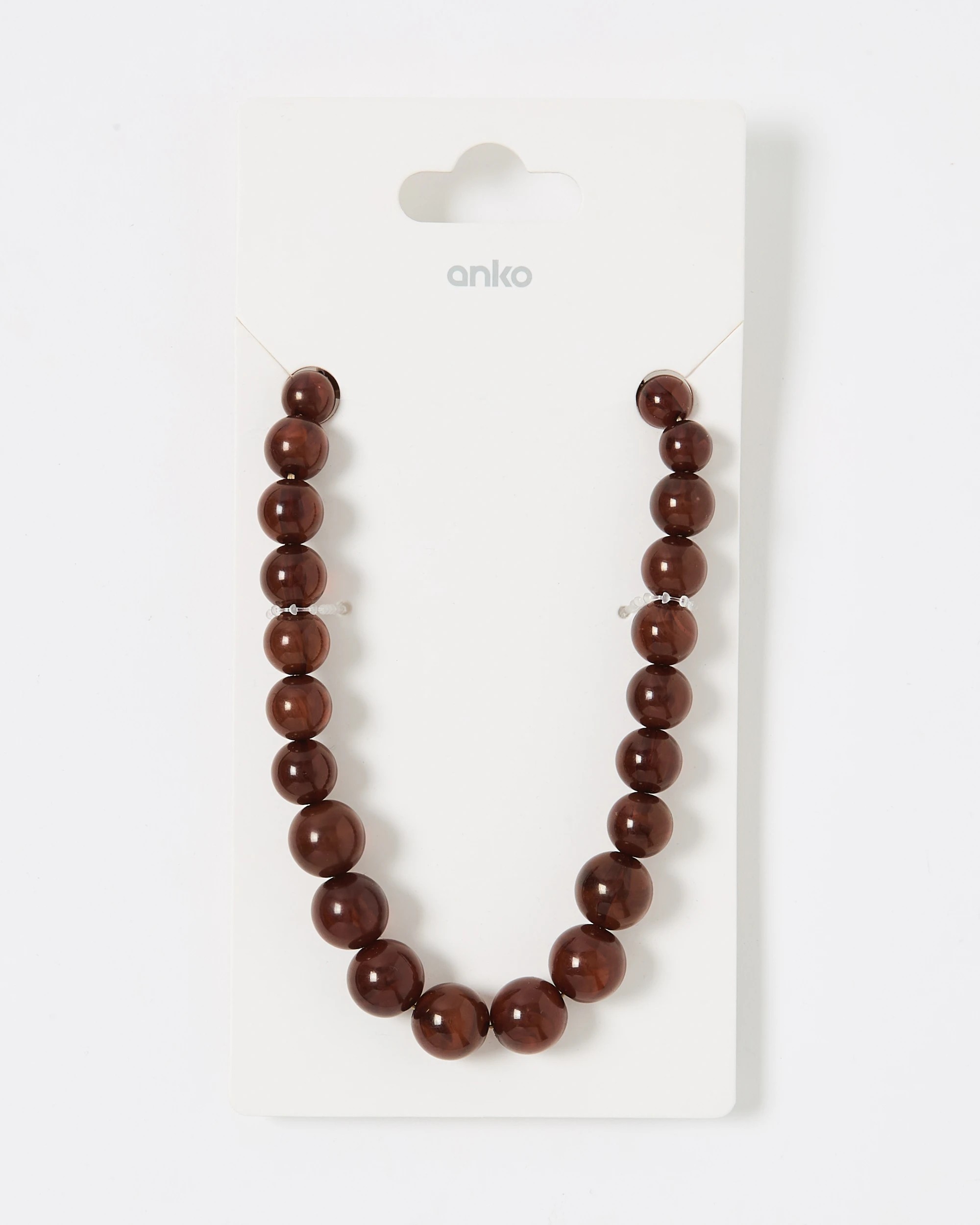 6 Toggle Bead Necklace - Brown, 6 of 6
