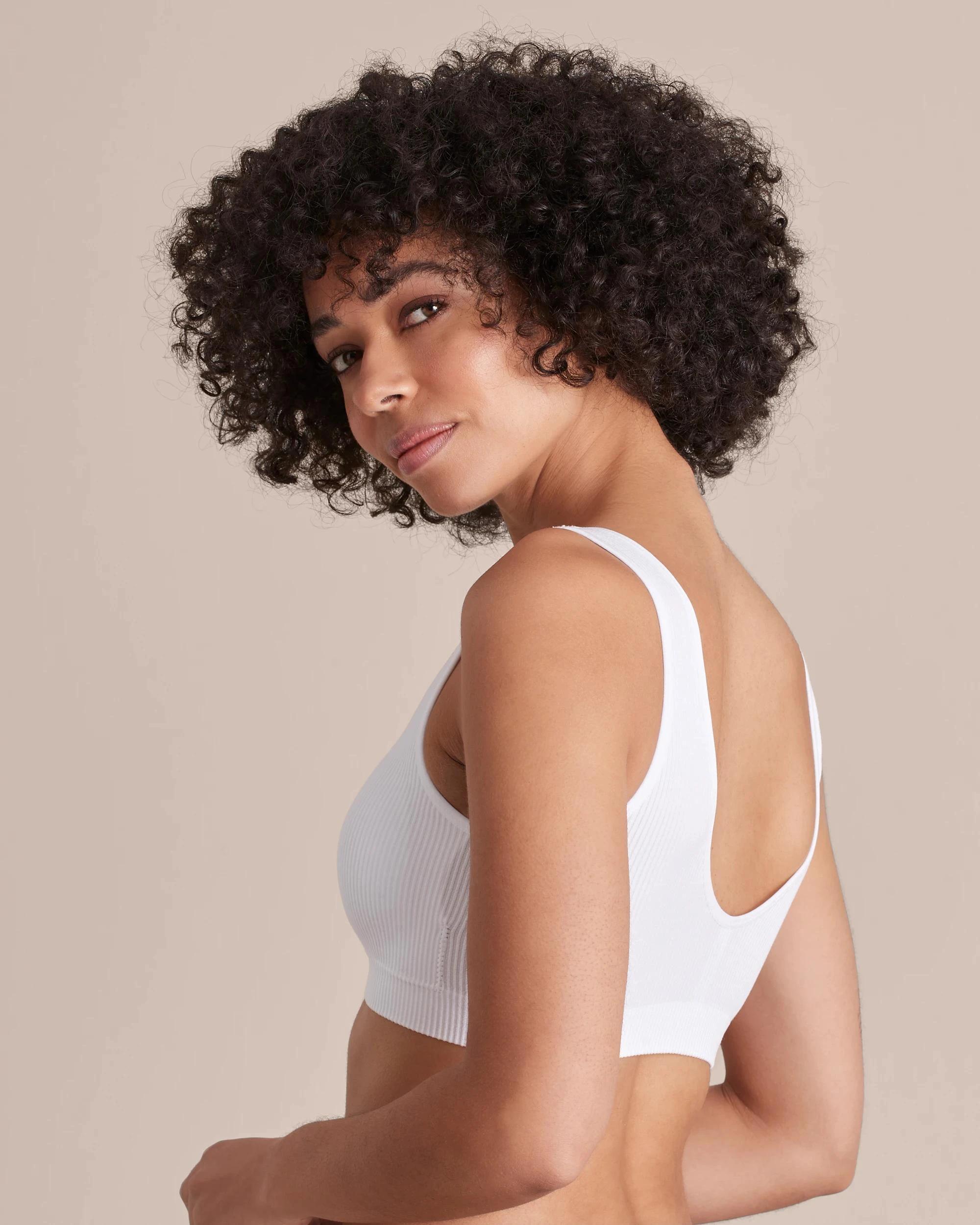 10 Rib Plunge Crop Top - Lily Loves WHITE, 10 of 10