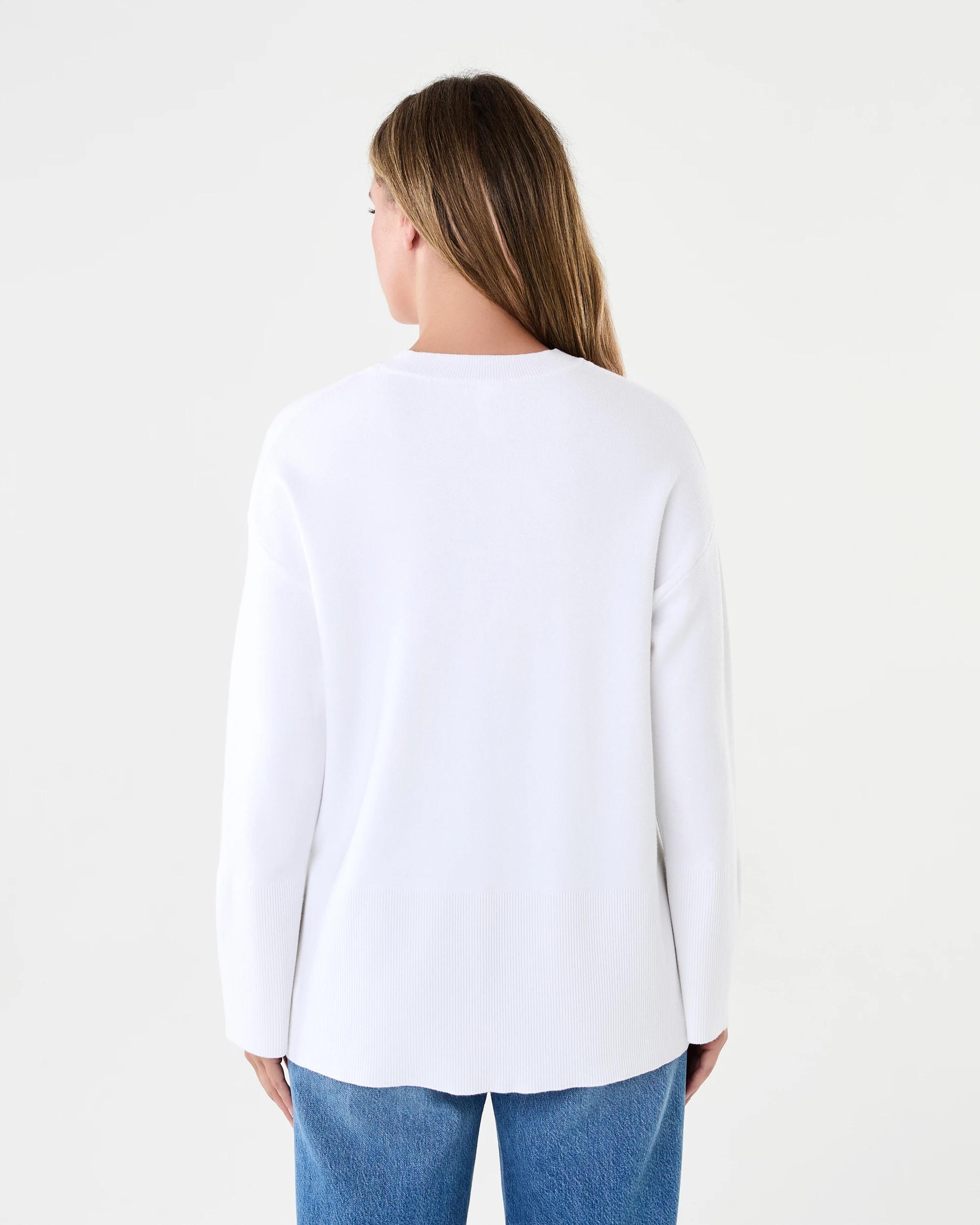 3 Compact Seam Front Oversized Jumper Cld White, 3 of 7