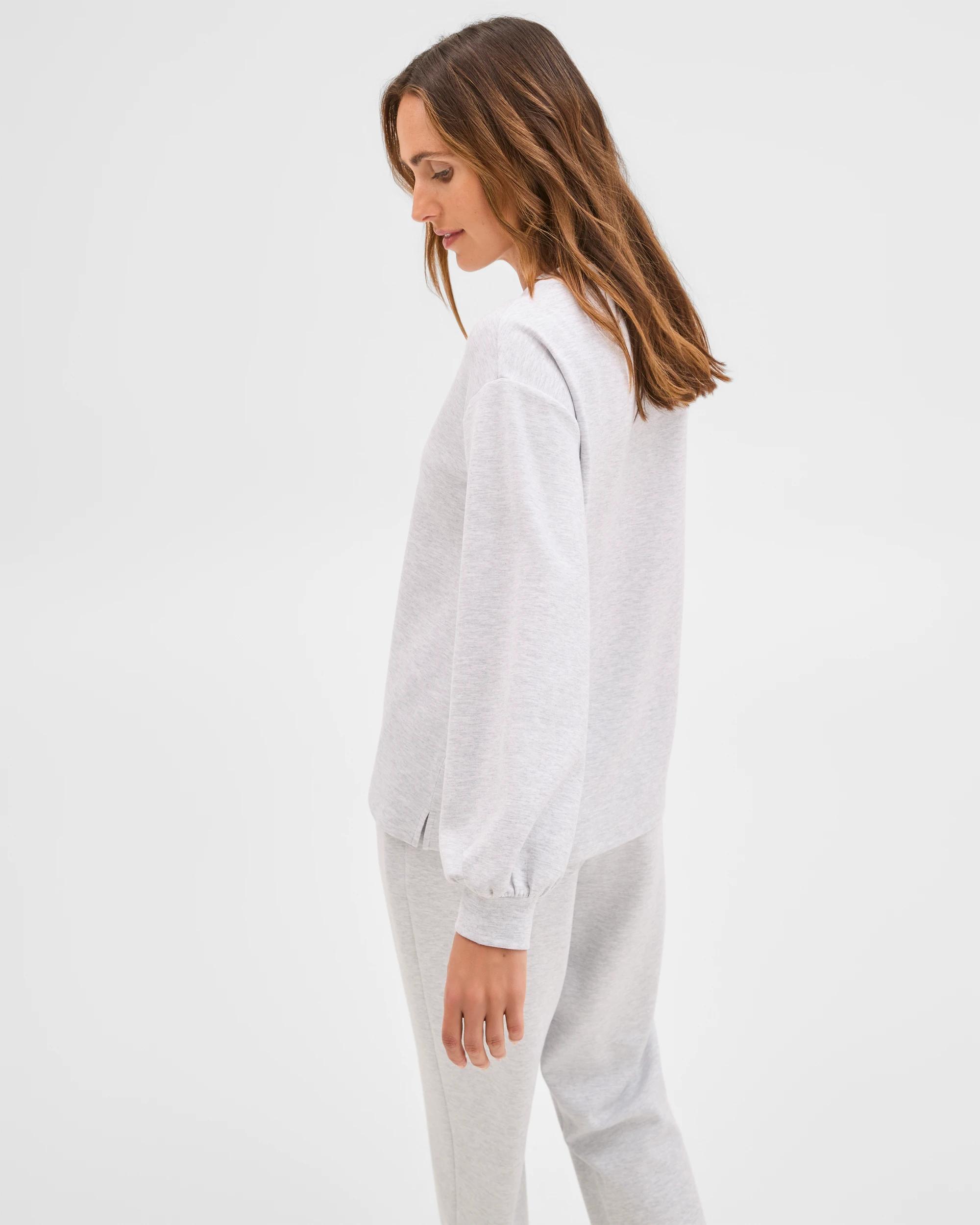 4 Target Woman Long Sleeve Crew Sleep Jumper GREY MARLE, 4 of 6