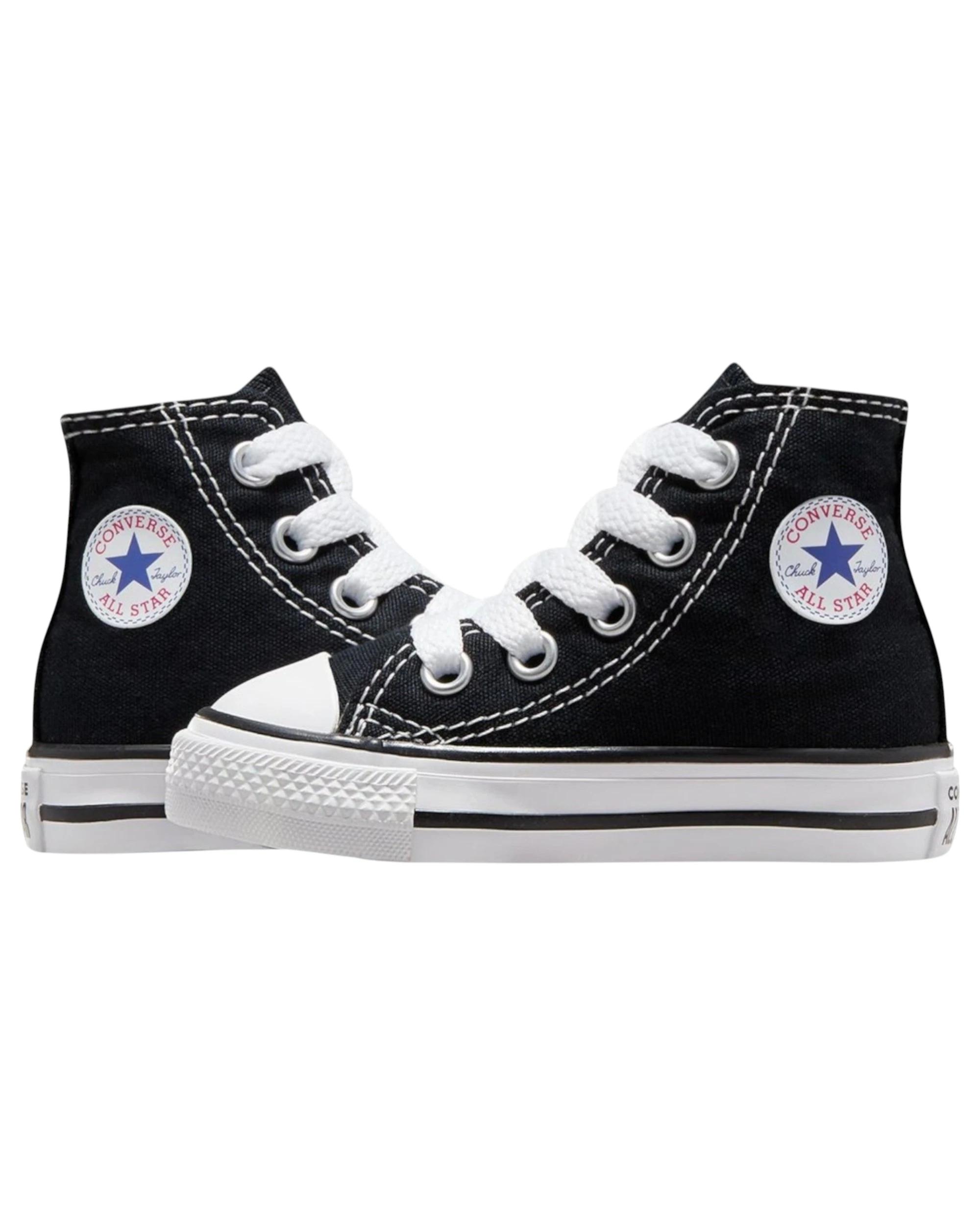 7 Converse Unisex Toddler Chuck Taylor All Star Black High Top Casual Shoes BLACK, 7 of 7