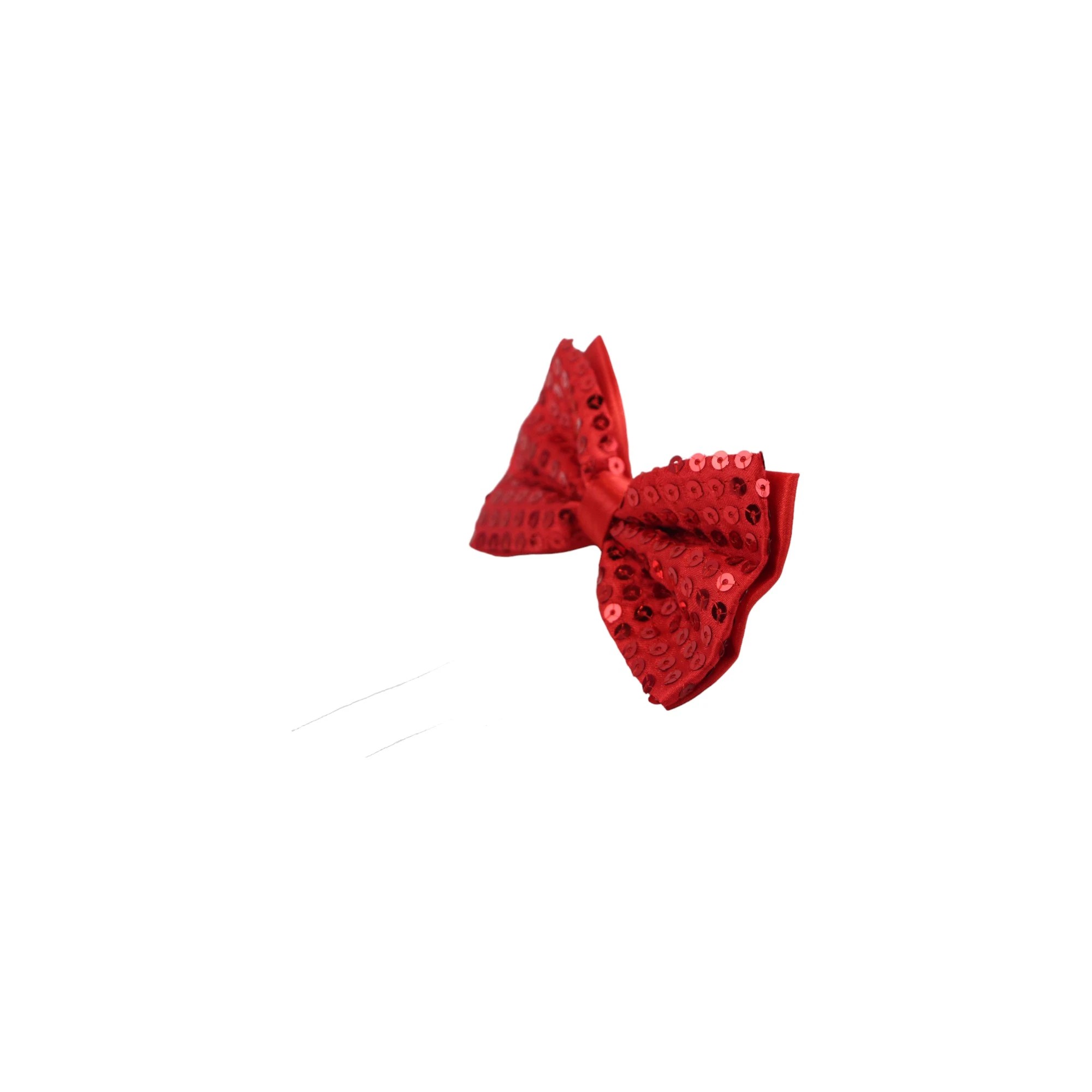 4 Zasel Mens Red Sequin Patterned Bow Tie - Red, 4 of 4