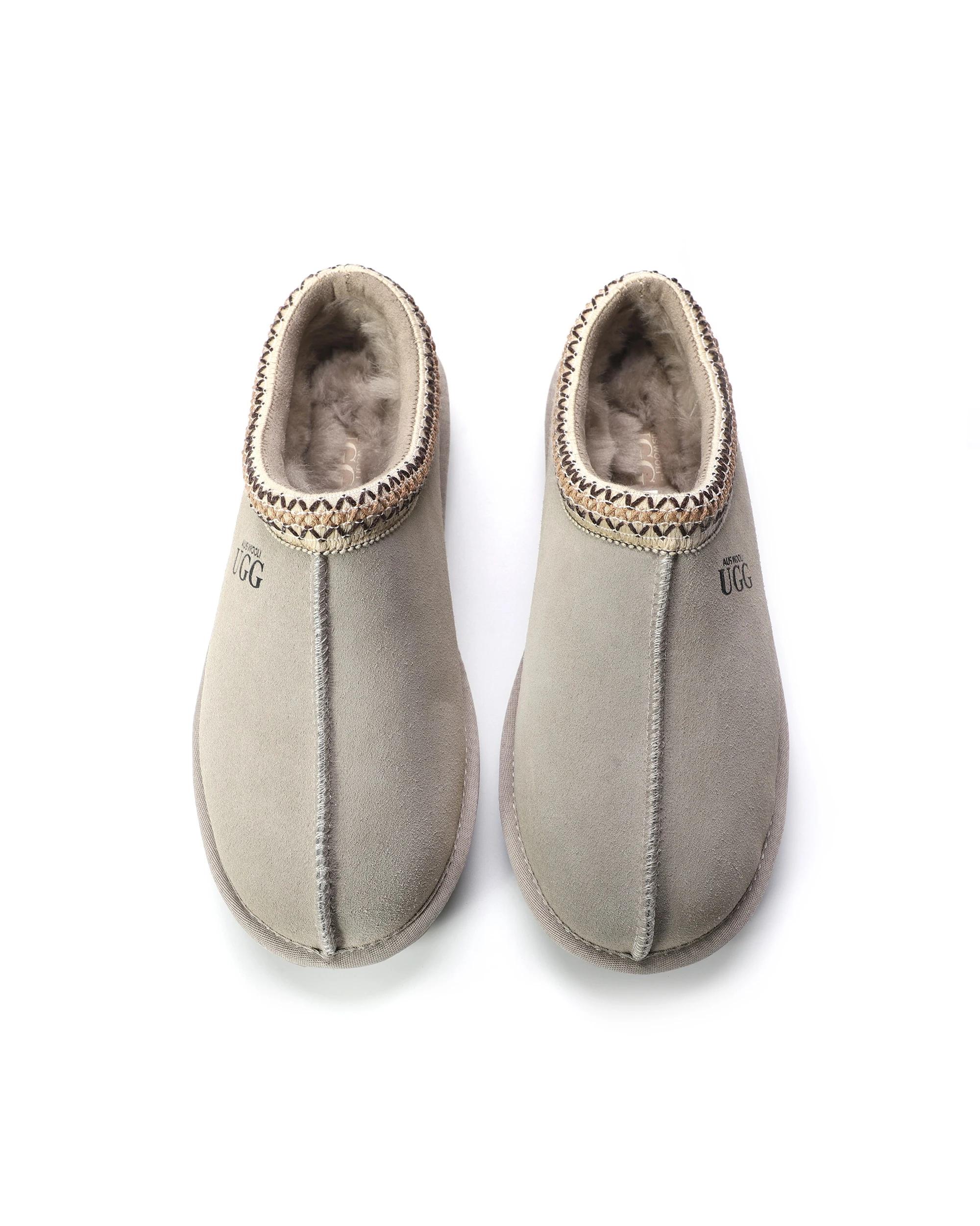 3 AUS WOOLI Sheepskin Ankle Braid Croydon UGG Slippers LIGHTGREY, 3 of 6