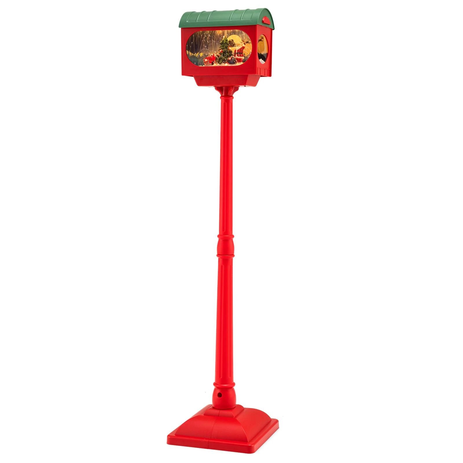 1 Costway Christmas Street Lamp Post Xmas Light Decoration Snow Globe Gift, 1 of 3