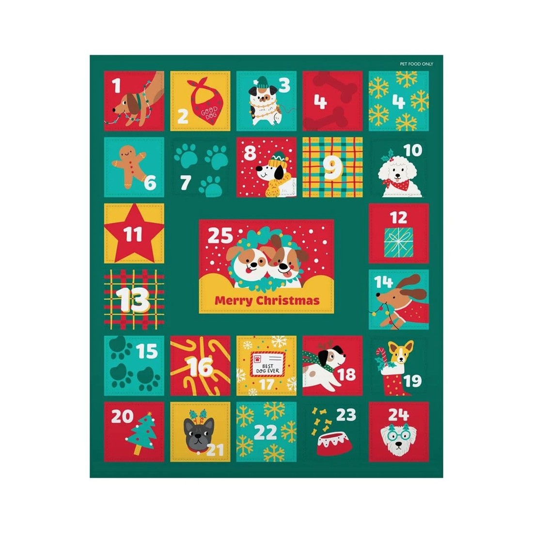 1 25 Day Christmas Dog Treat Advent Calender, 1 of 2
