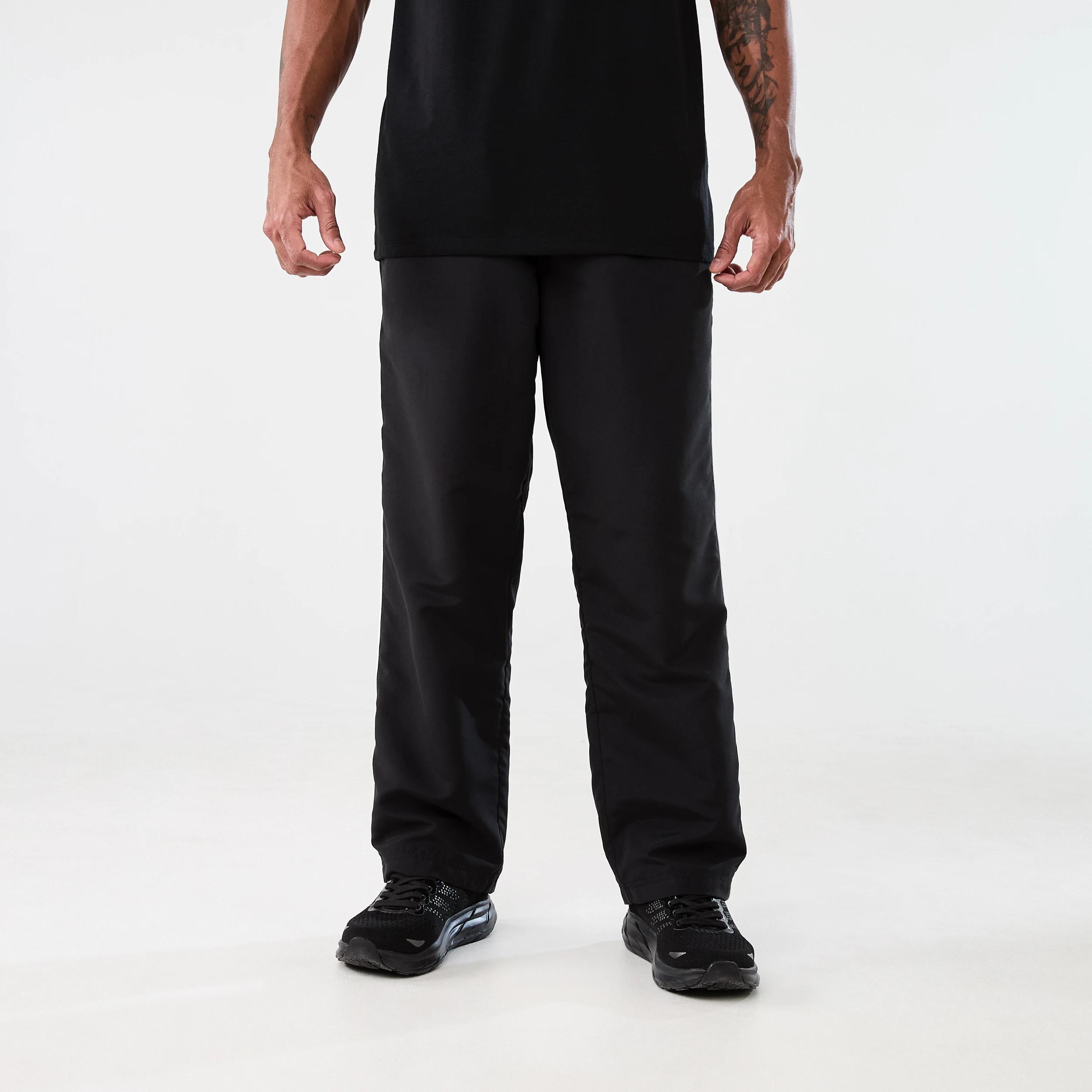2 Everlast Mens Trackpants EVER SHELL PANT BLACK, 2 of 7