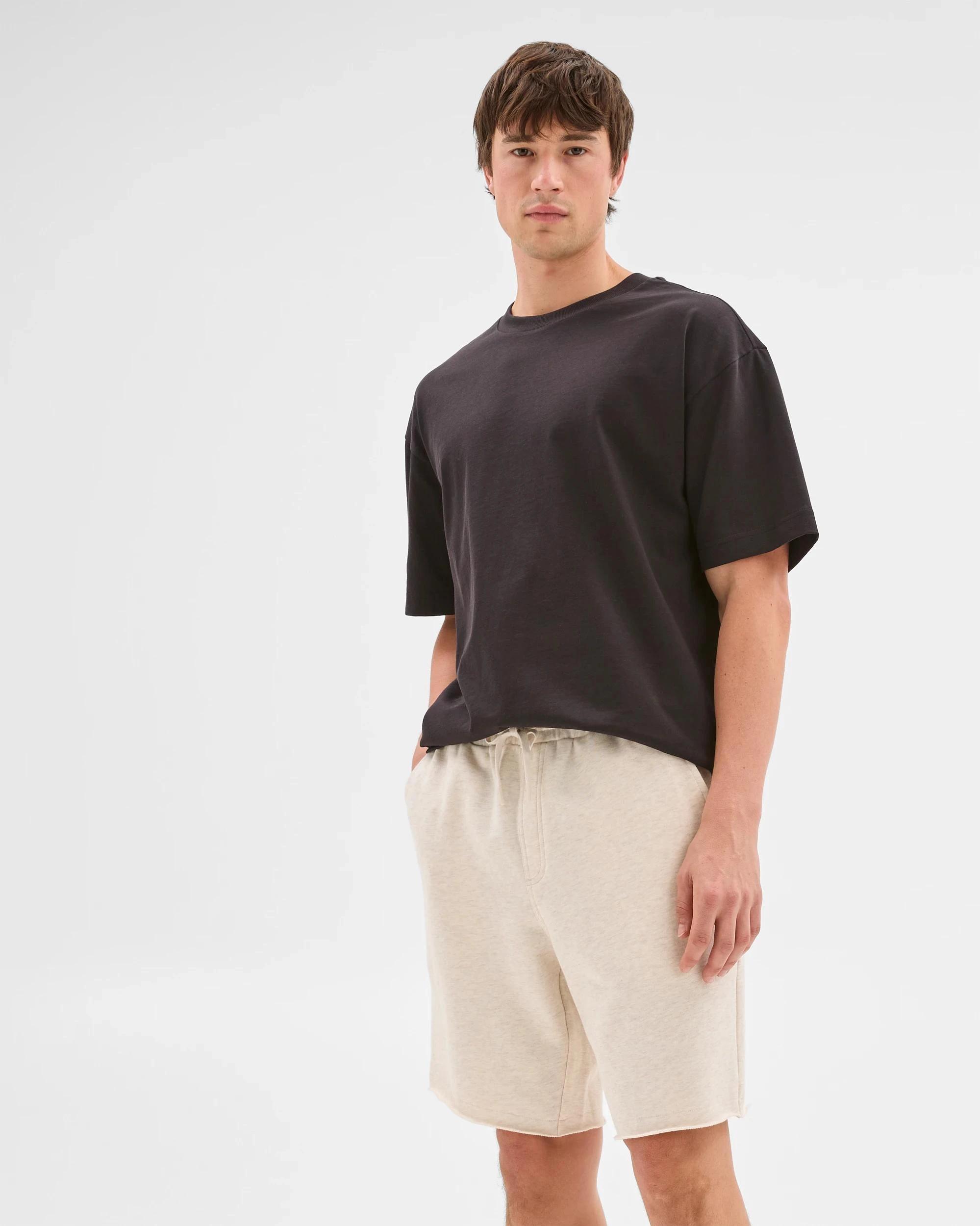 1 Australian Cotton Washed Fleece Shorts - Commons OATMEAL MARLE, 1 of 6