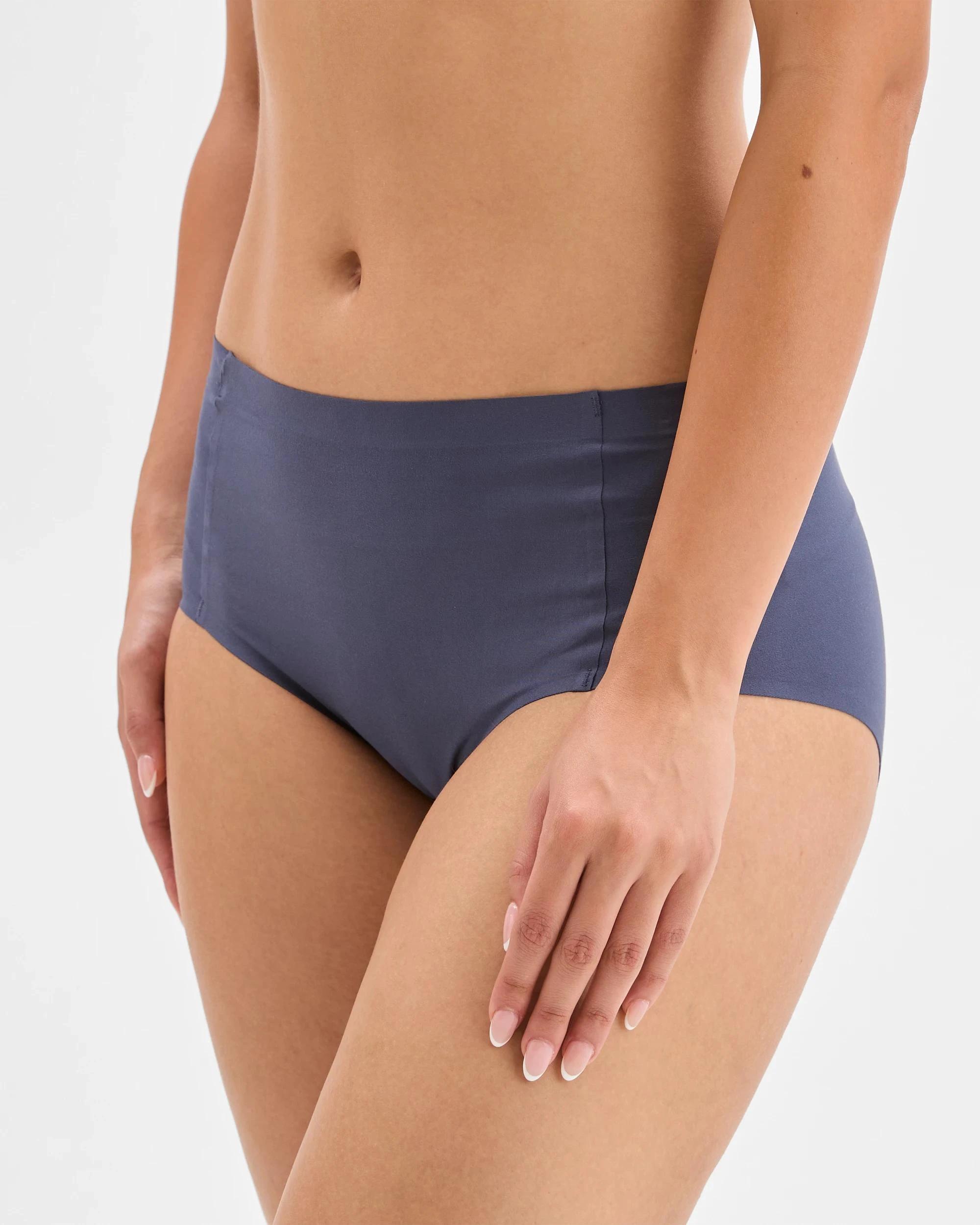 8 Target 2 Pack Bonded No Show Midi Briefs BARE BEAUTY/WINTER BLUE, 8 of 8
