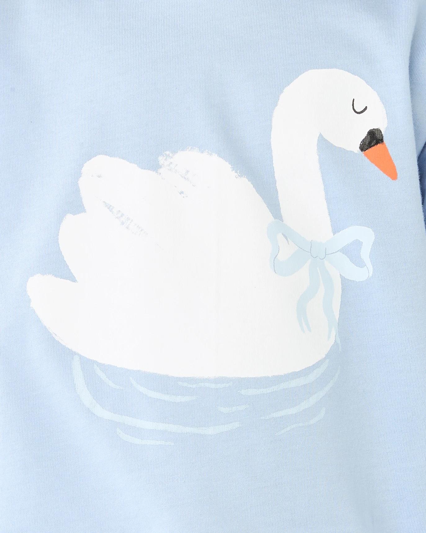 6 Print T-shirt Blue Swan, 6 of 8