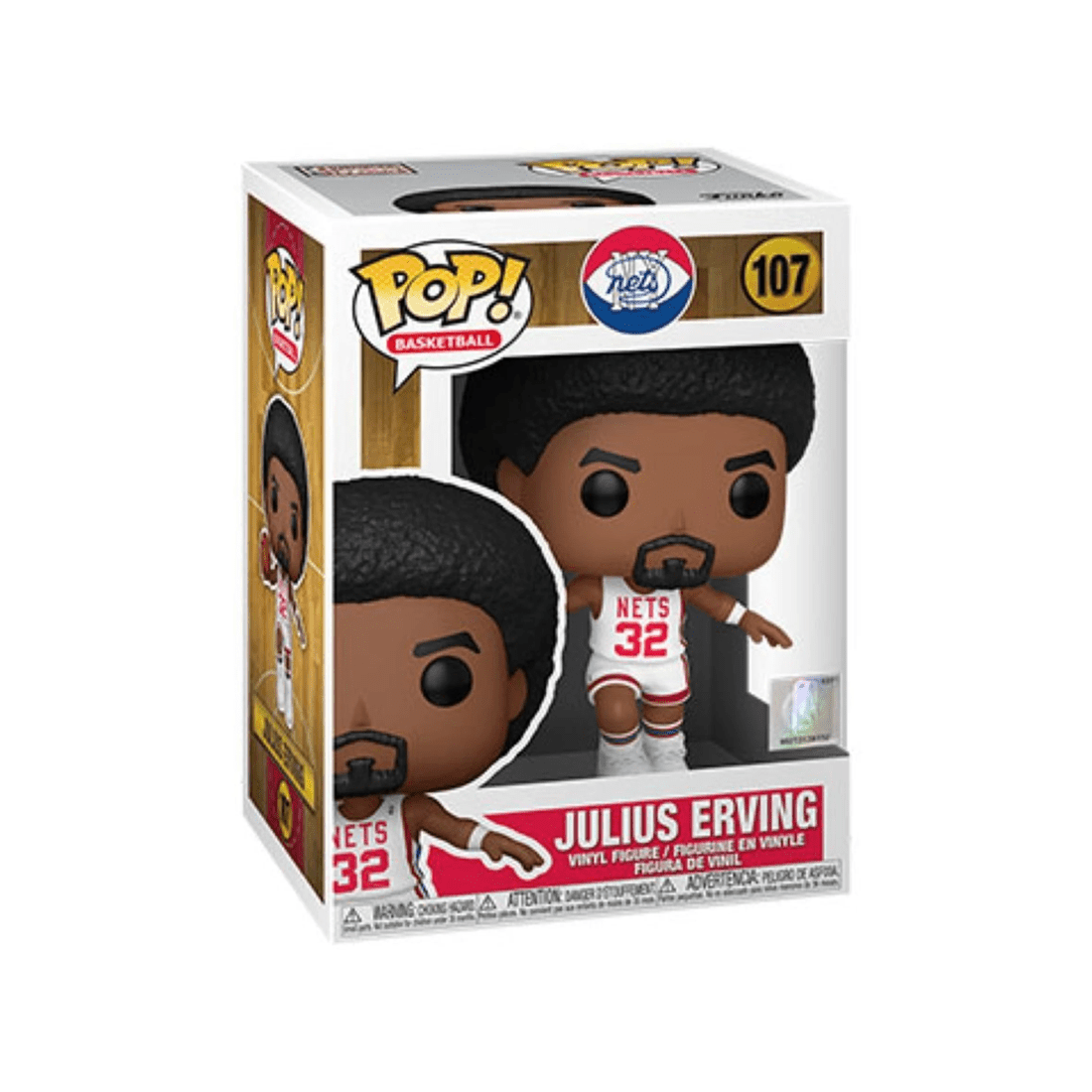 2 POP NBA Legends Julius Erving Pop - Pop Vinyl Figure 10cm Vinyl Figure - Multi, 2 of 2