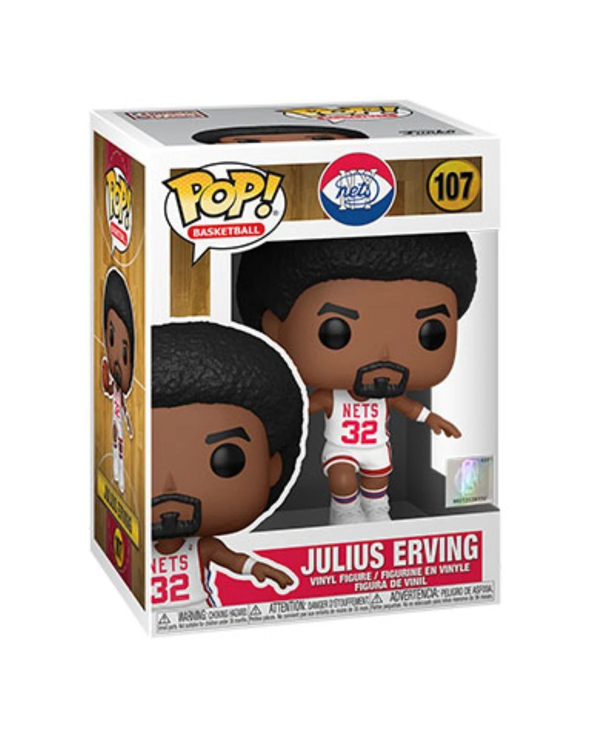 3 POP NBA Legends Julius Erving Pop - Pop Vinyl Figure 10cm Vinyl Figure - Multi, 3 of 3