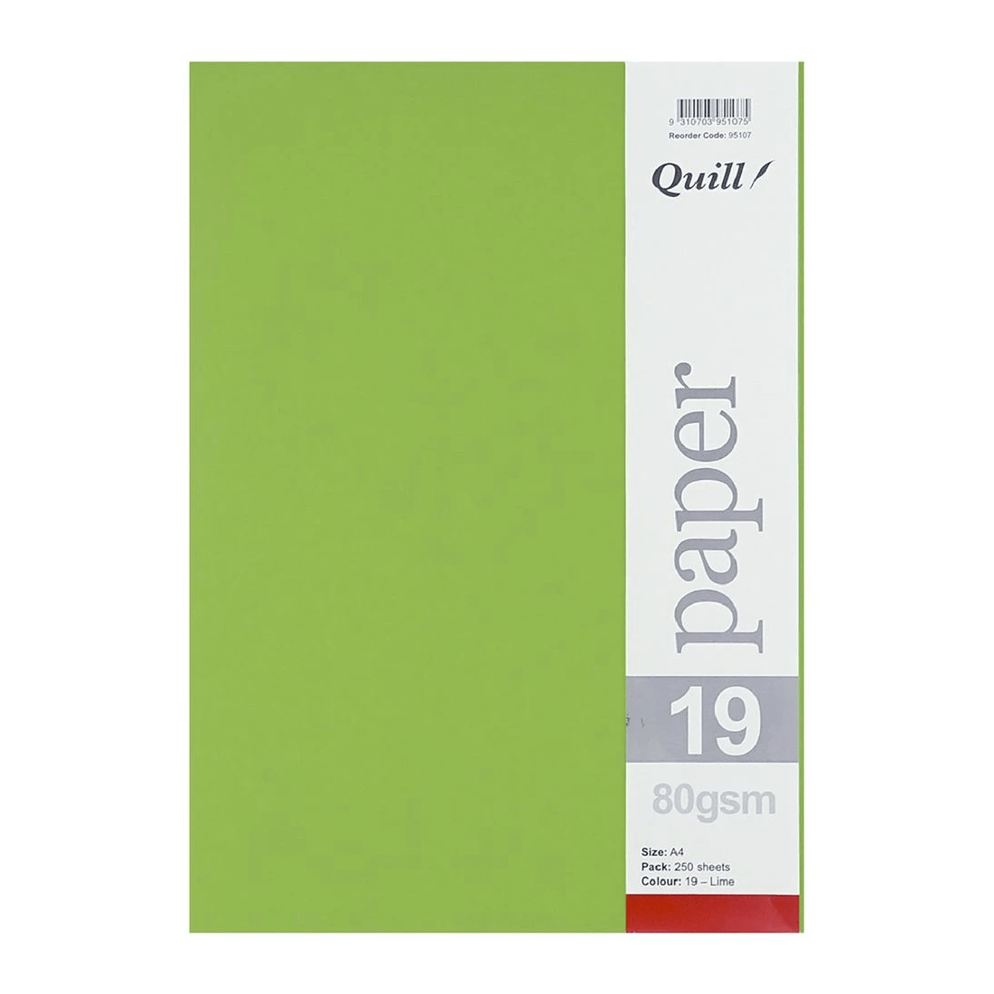 3 Quill A4 80gsm Paper Lime 250 Pack, 3 of 3