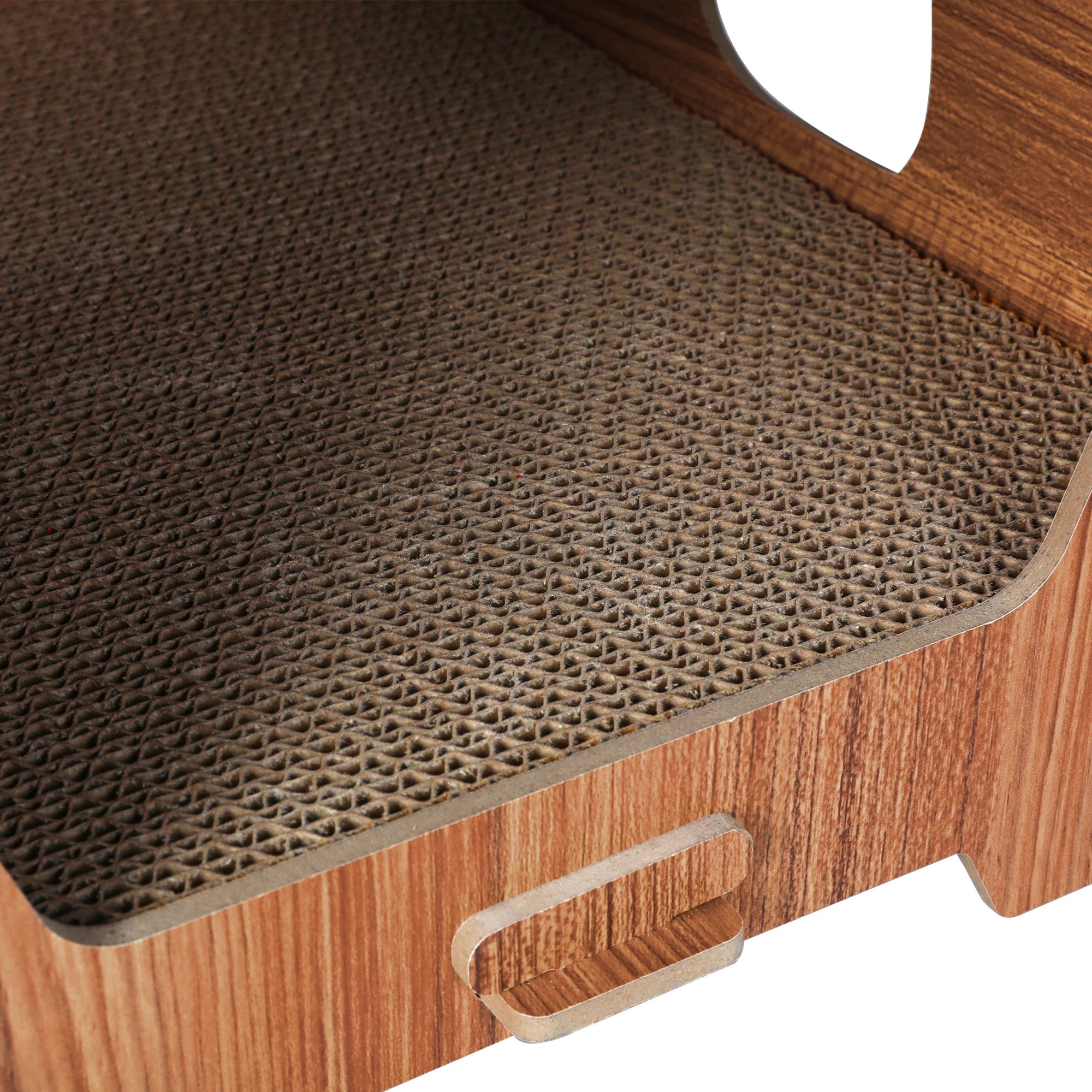 4 Pawz Cat Scratcher Scratching Board Corrugated Cardboard Scratch Bed Condo House, 4 of 6