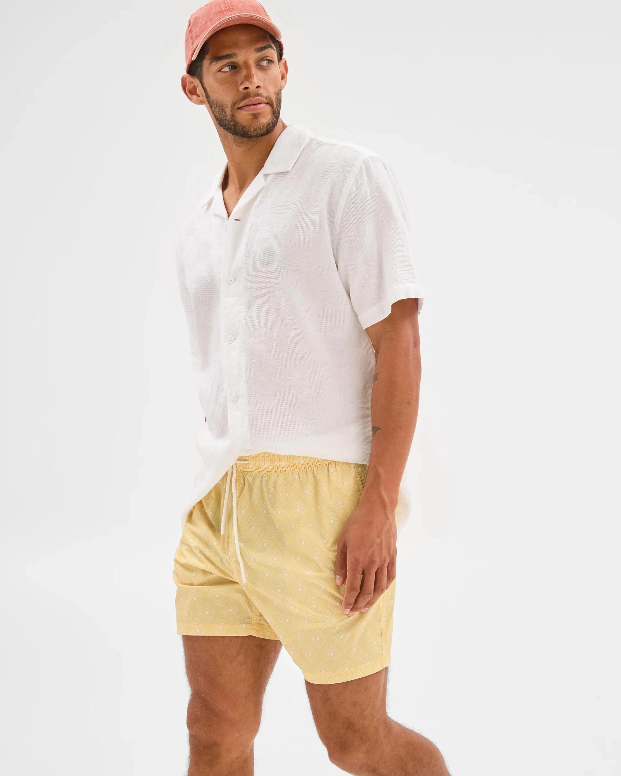 1 Target Diamond Print Volley Shorts YELLOW, 1 of 5