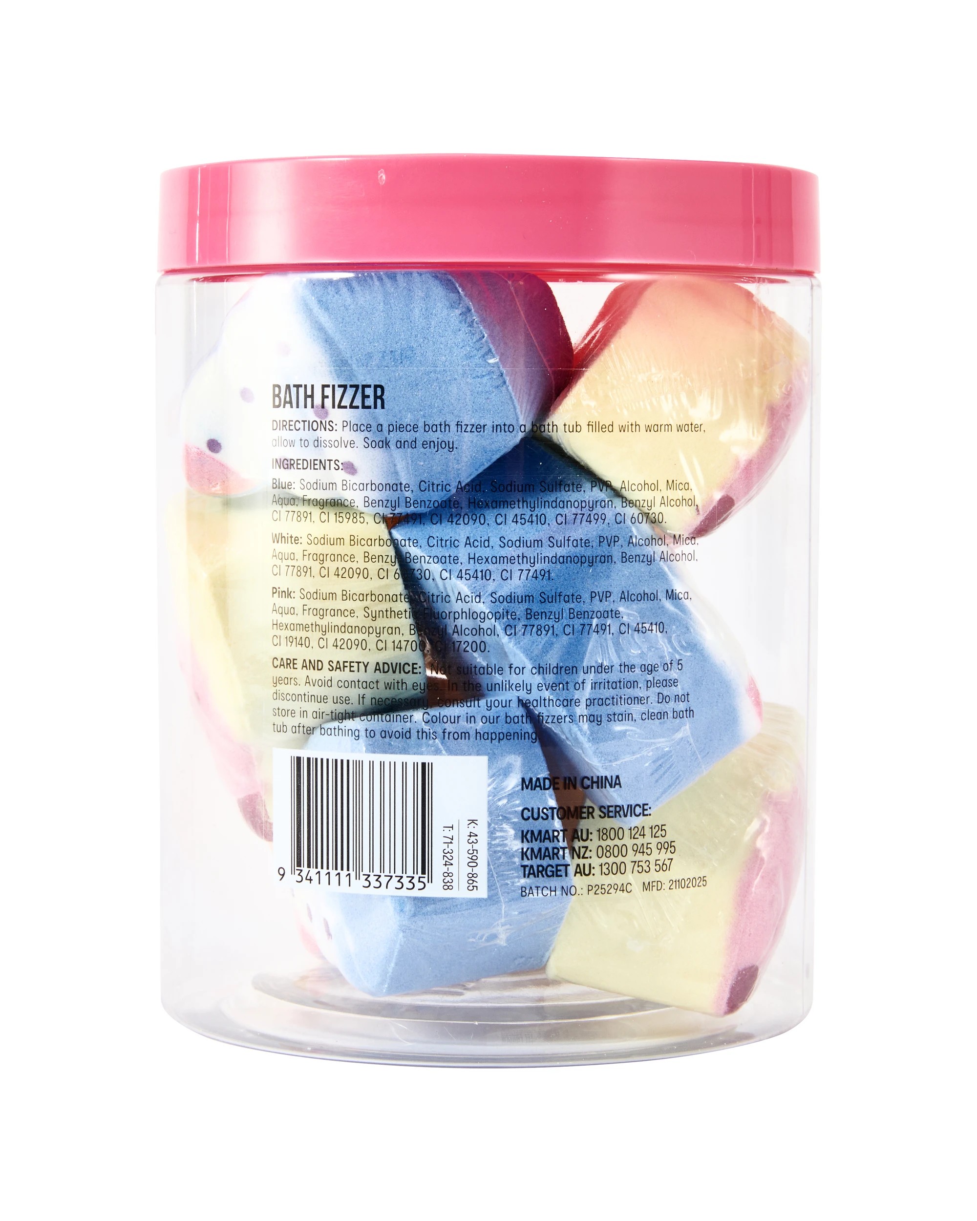 4 OXX Bodycare 9 Piece Multi Bath Fizzer - Cotton Candy Scented, 4 of 4