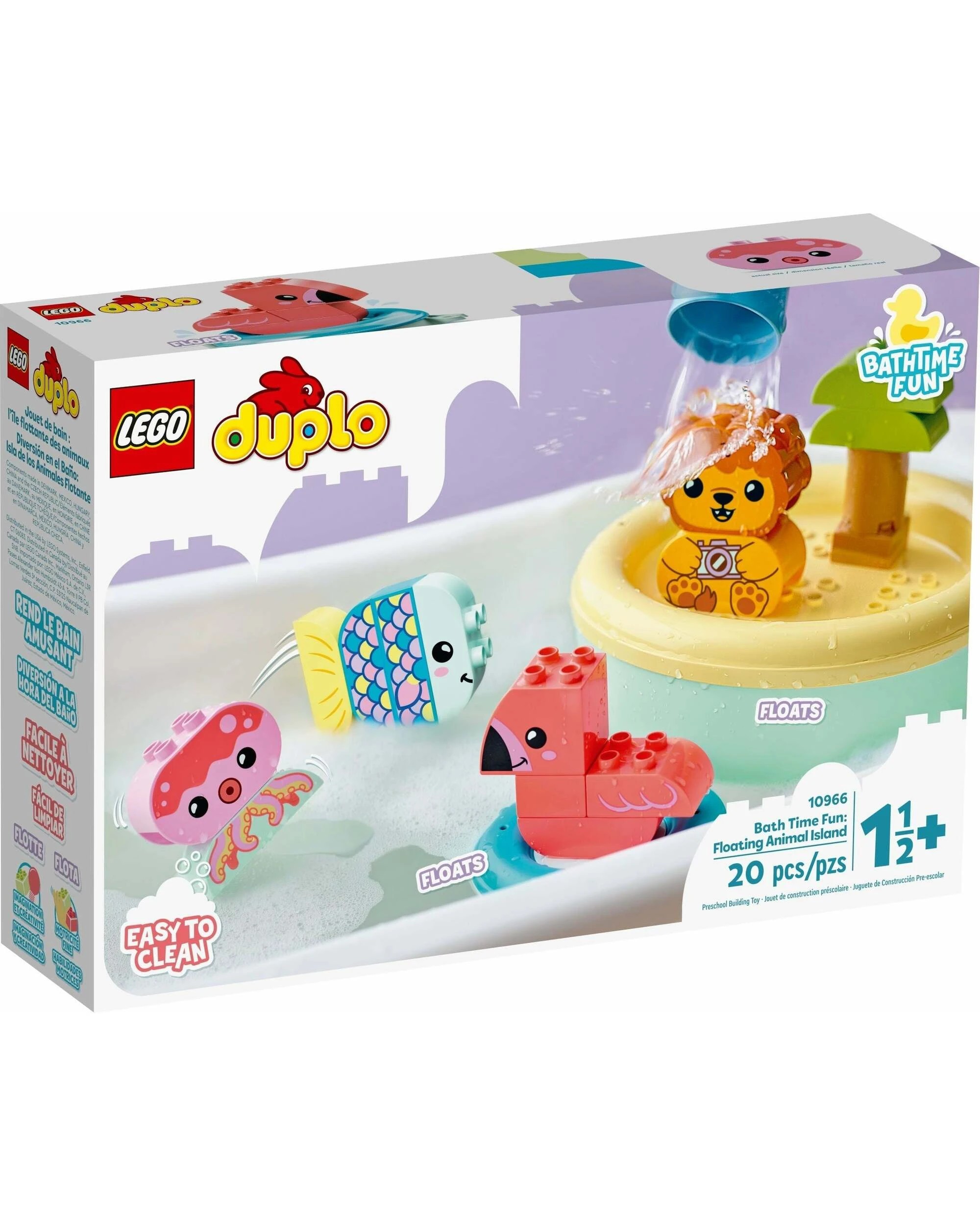 1 LEGO 10966 DUPLO Bath Time Fun: Floating Animal Island Playset, 1 of 5