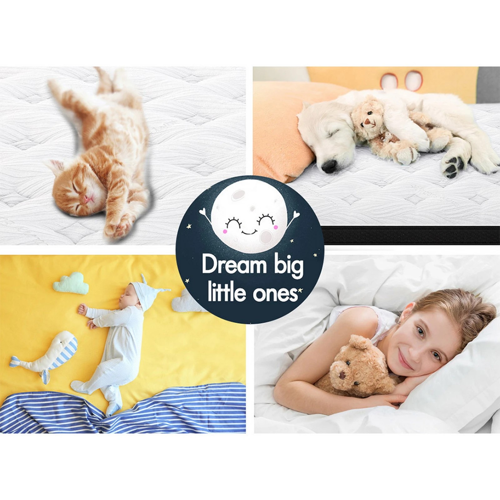 10 Starry Eucalypt Mattress Euro Top Foam Bed Bonnell Spring 18cm - Double Bed, 10 of 10