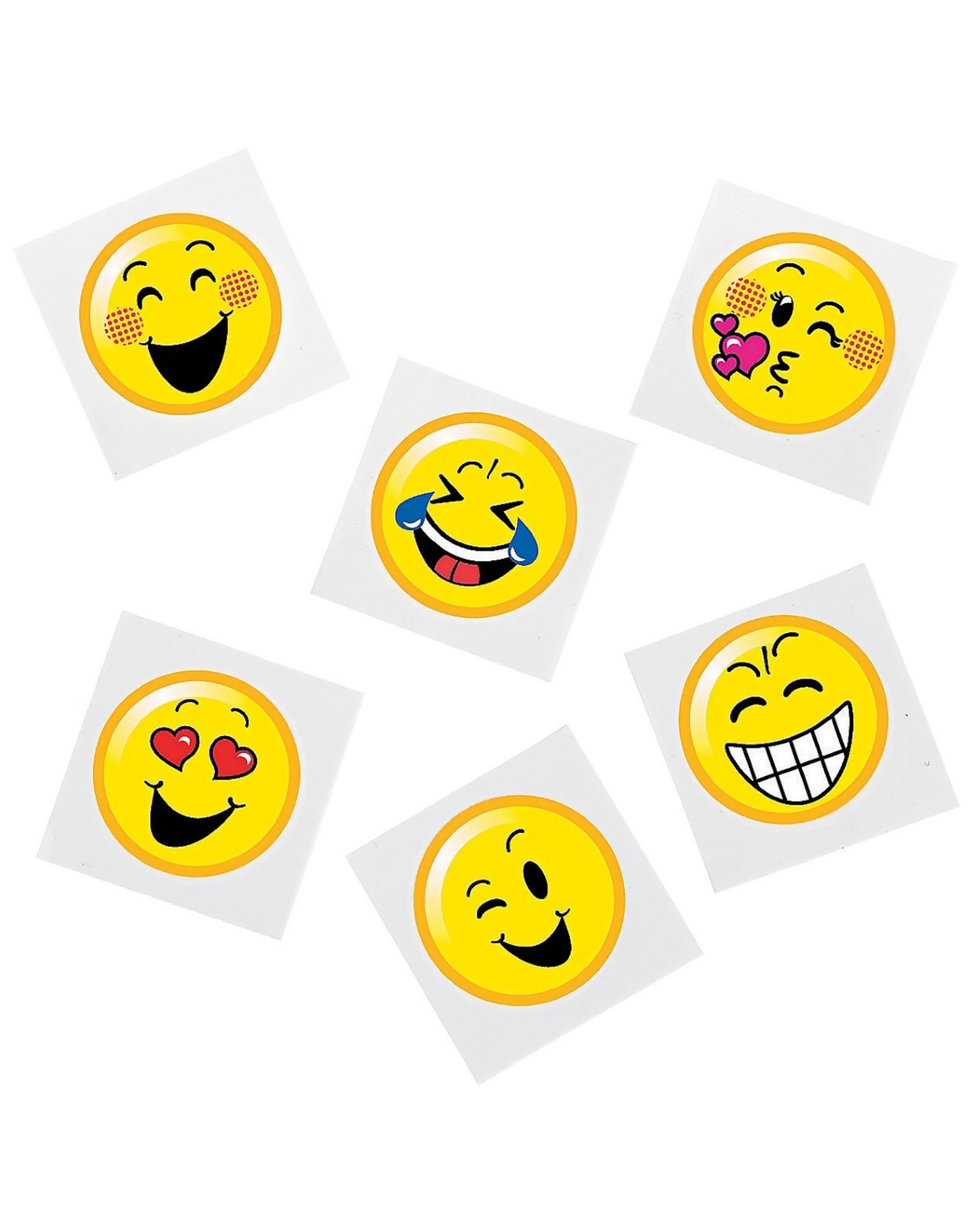 1 Partyrama Smiley Face Tattoos Pack of 36, 1 of 2