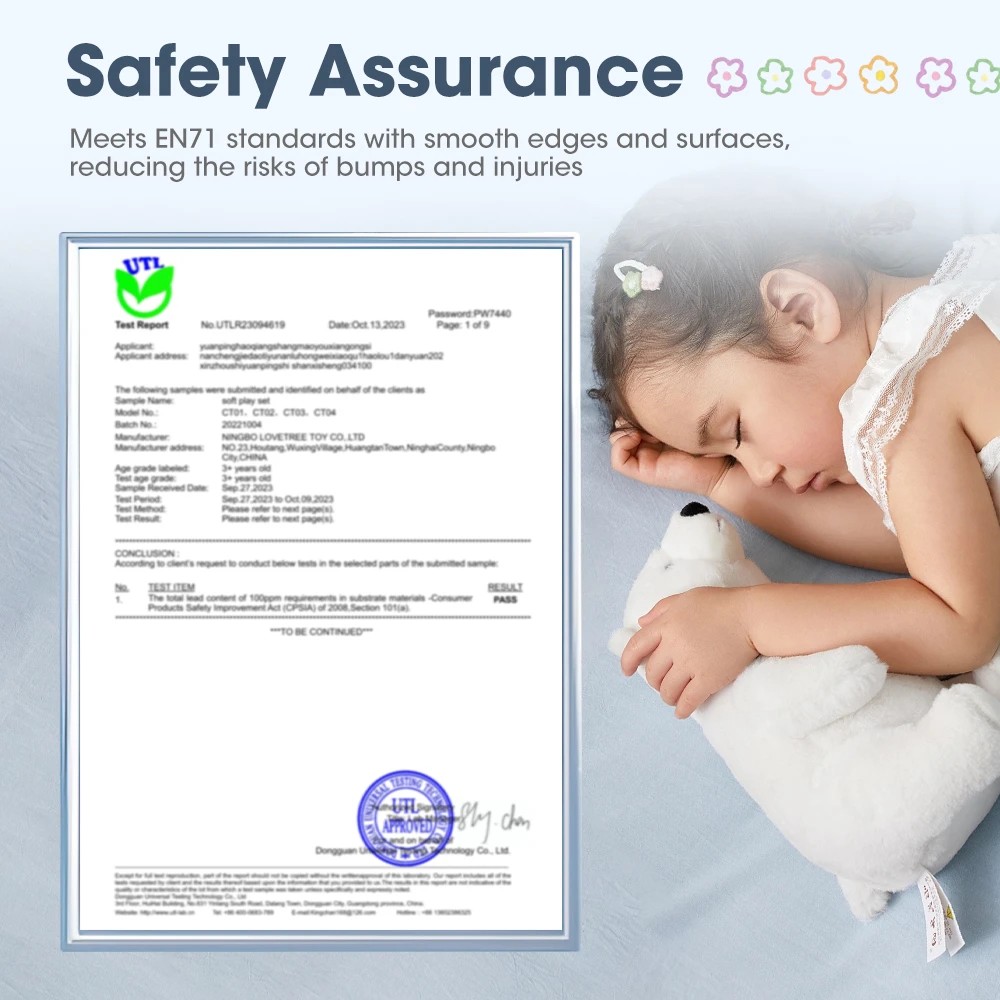 3 Playpals Kids Climb Crawl Foam Play Set Soft Play Set Activity Toys 5PC - Blue, 3 of 3