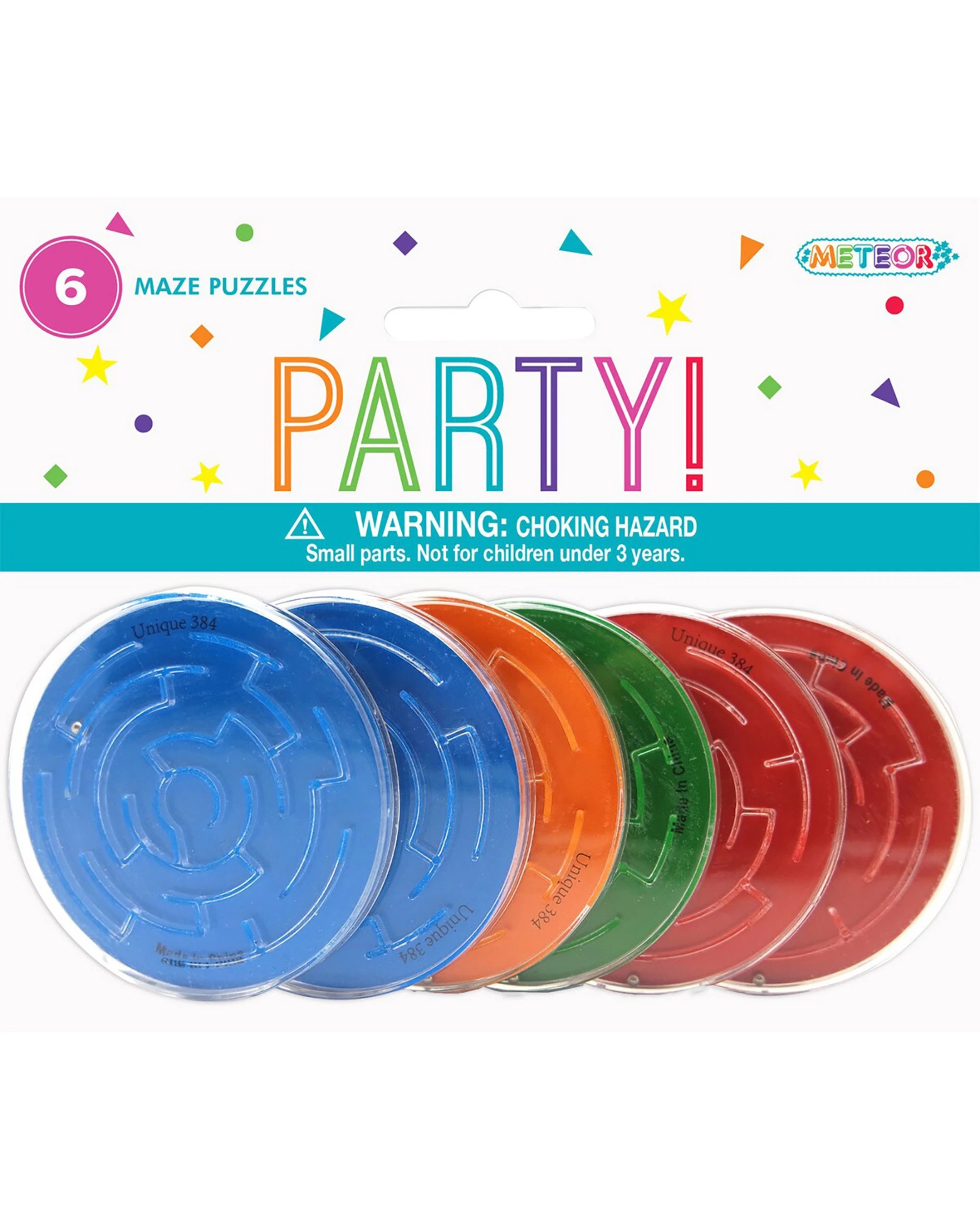 2 Unique Assorted Coloured Maze Puzzles Pack of 6 - Assorted, 2 of 2