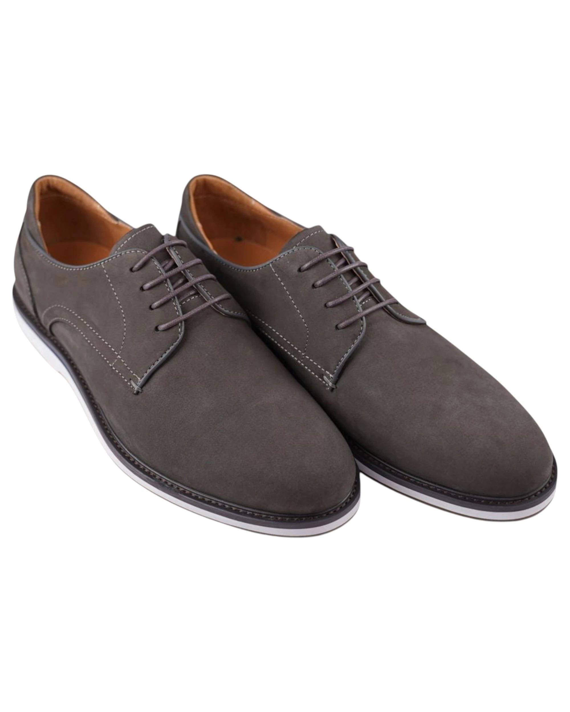 6 Batsanis Mens Colter Lace Up Work Formal Shoes DARK GREY, 6 of 6
