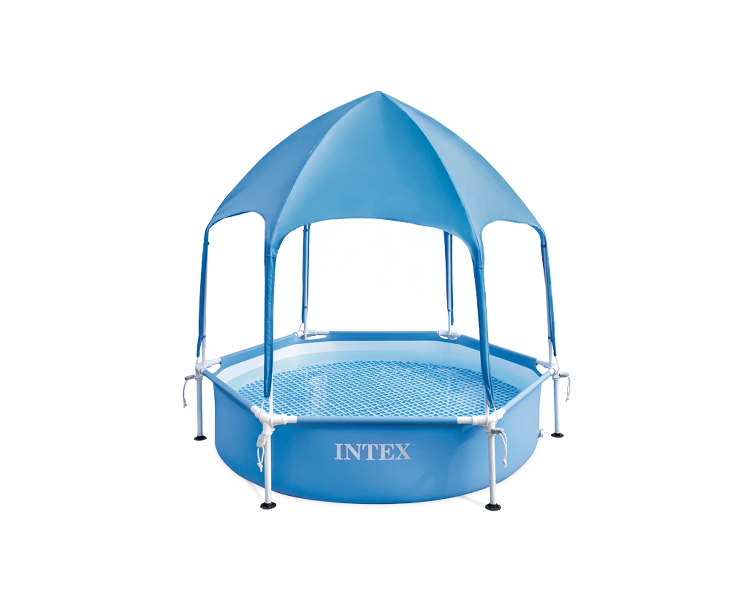 1 INTEX Canopy Metal Frame Outdoor Pool 1.83mx38cm - Pool Sun Canopy - 700L Pool - Blue, 1 of 4