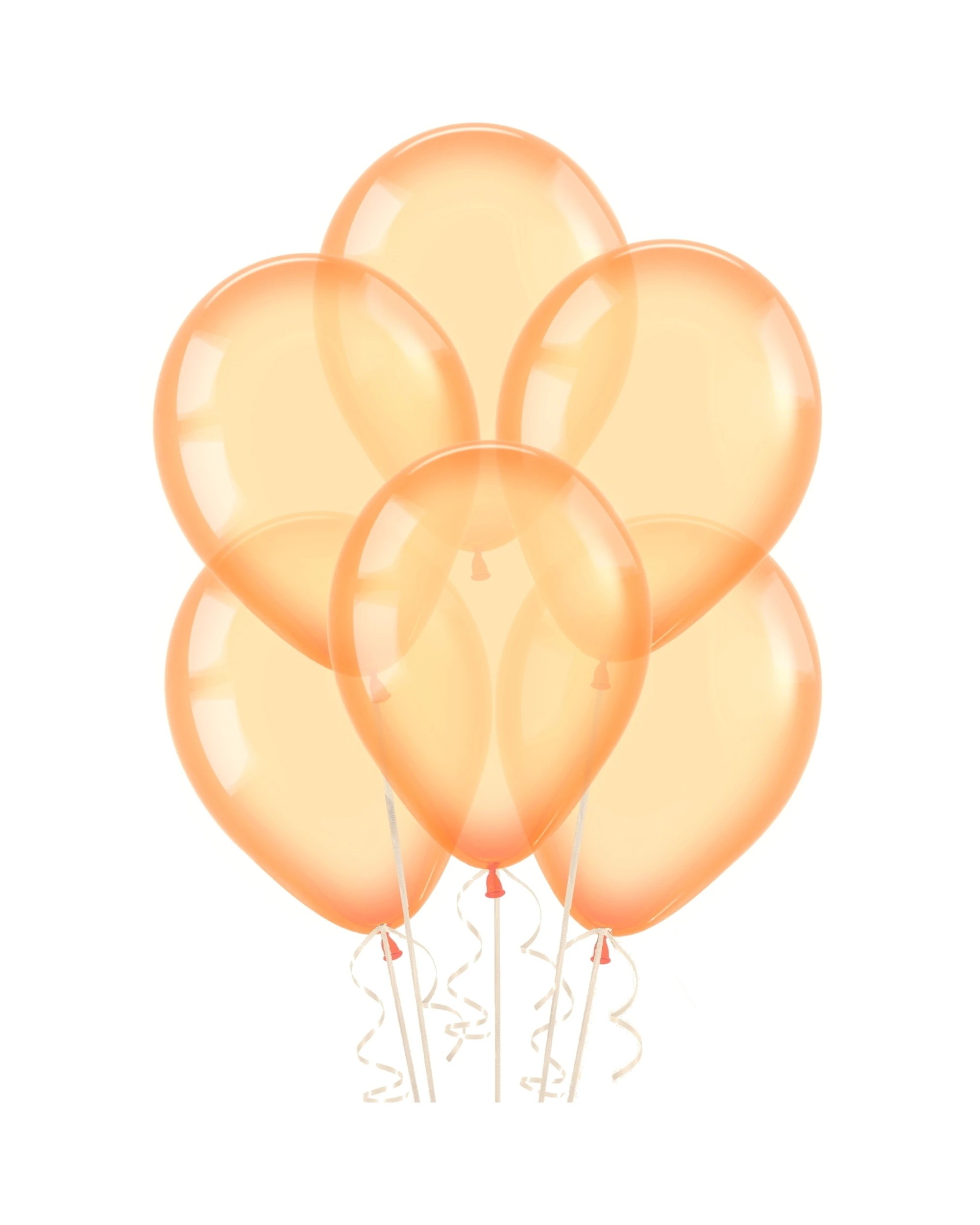1 Artwrap Crystal Balloons 30cm Pack of 10 - Orange, 1 of 1