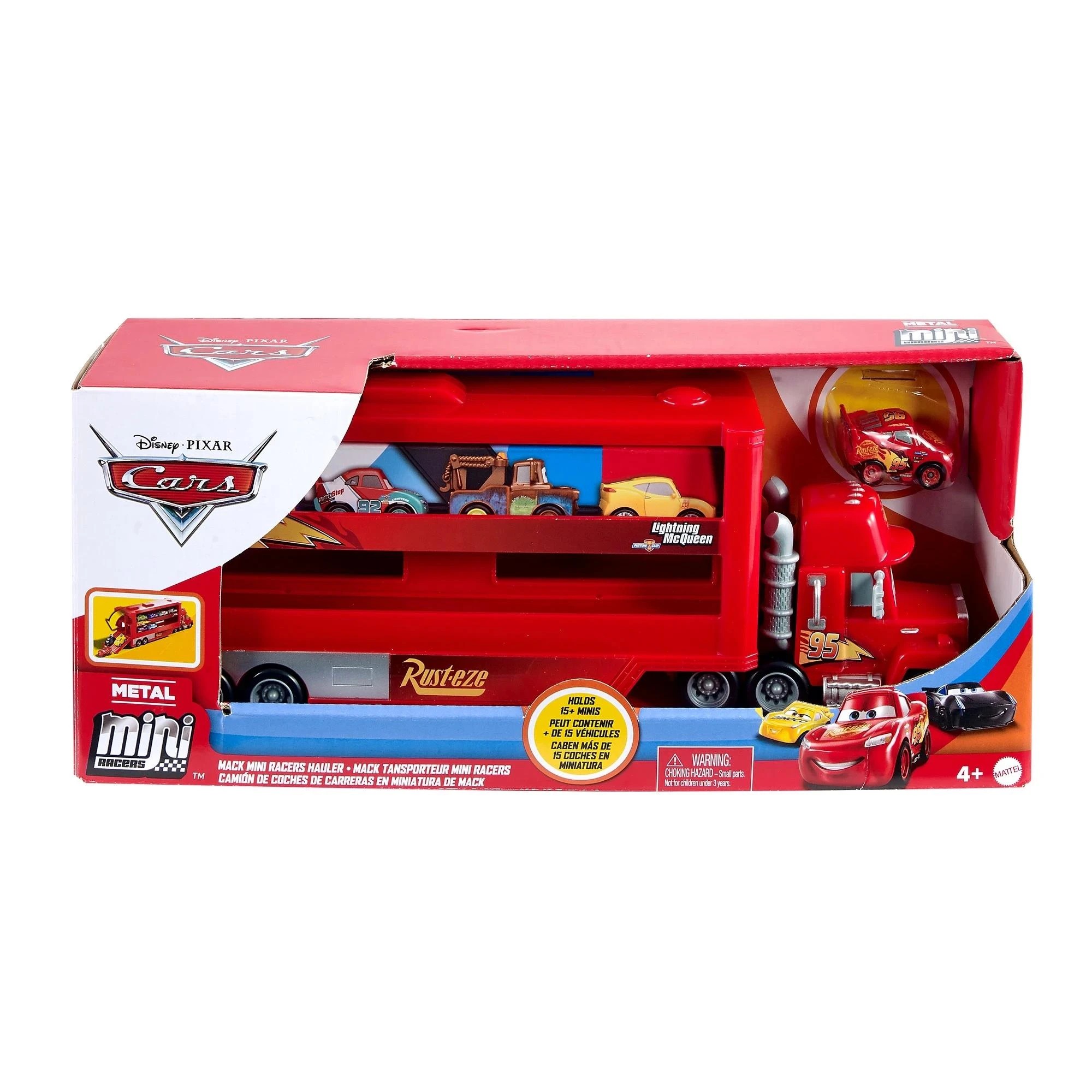 1 Disney Pixar Cars Mack Mini Racers Hauler - Red, 1 of 5