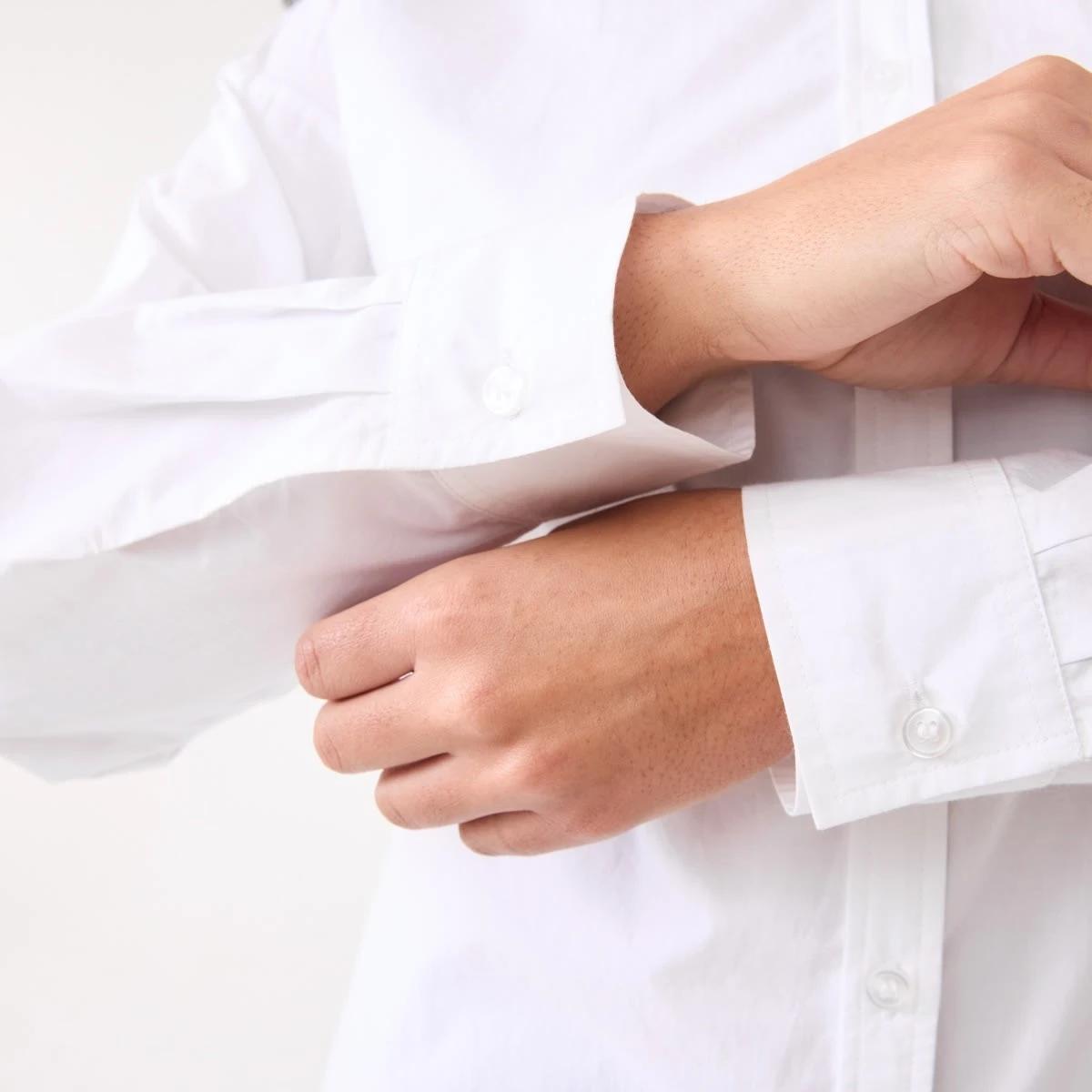 6 Long Sleeve Tie Back Detail Shirt White, 6 of 8