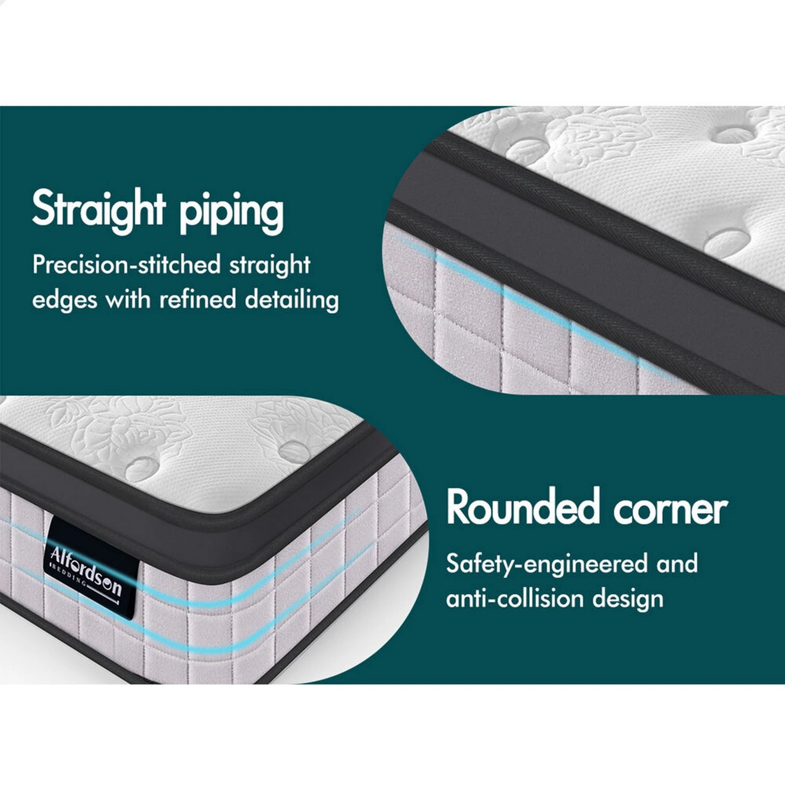 10 Alfordson Mattress 23CM Euro Top Spring Foam Bedding Medium Firm - Single Bed, 10 of 10