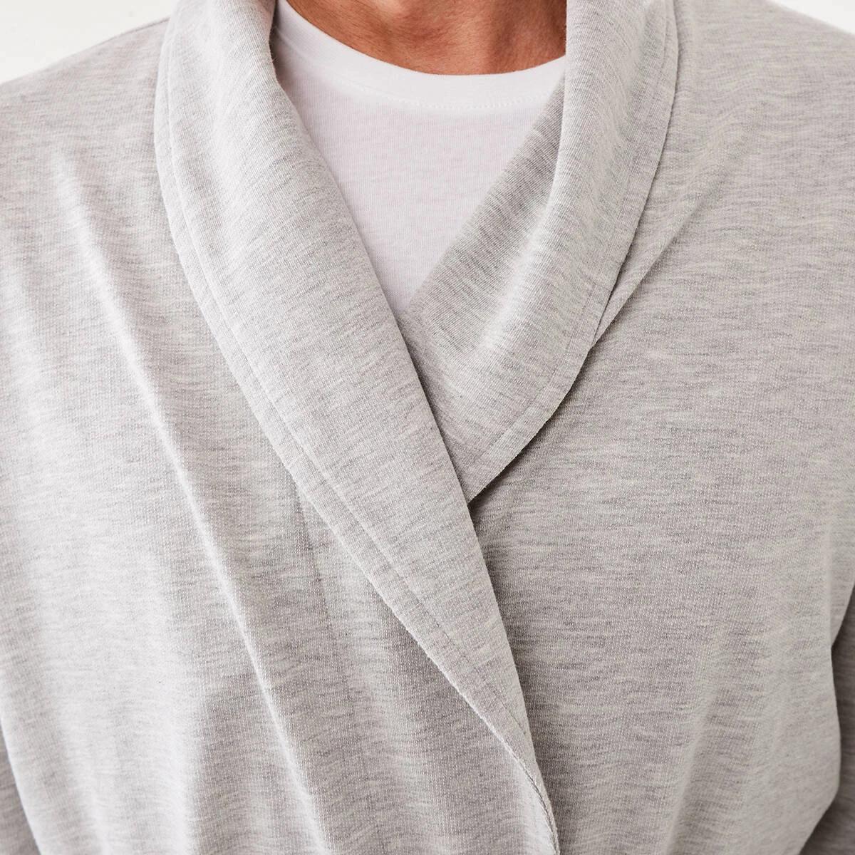 6 Lightweight Dressing Gown Grey Marle, 6 of 8