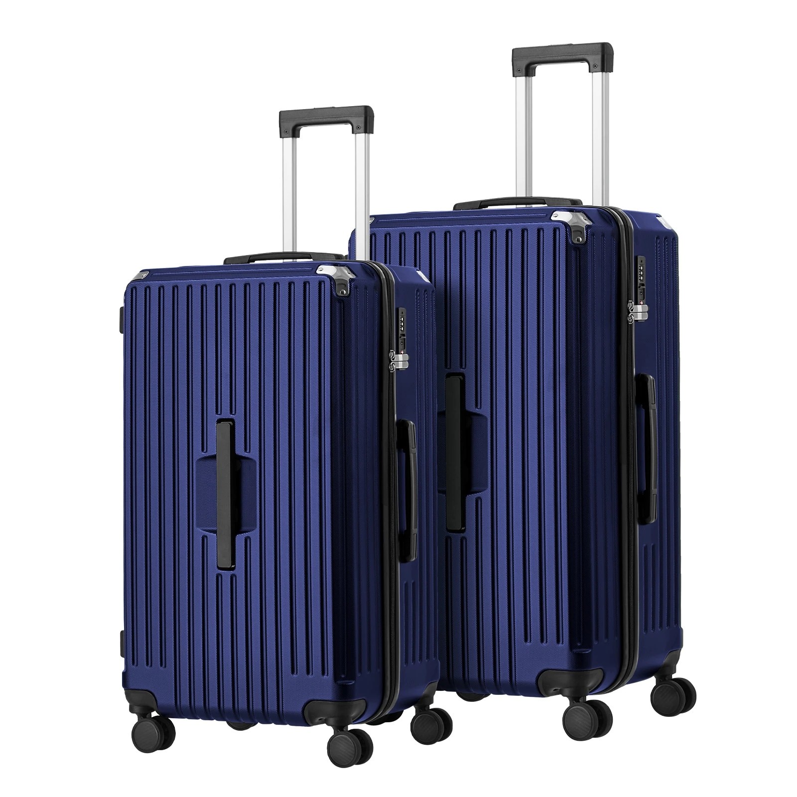 1 Mazam 2PCS Luggage Suitcase Trolley Set Travel TSA Lock Hard Shell Case - Blue, 1 of 6