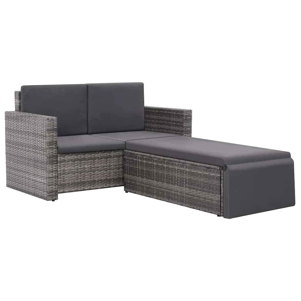 2 vidaXL Garden furniture set Adjustable Footrests - Grey, 2 of 9