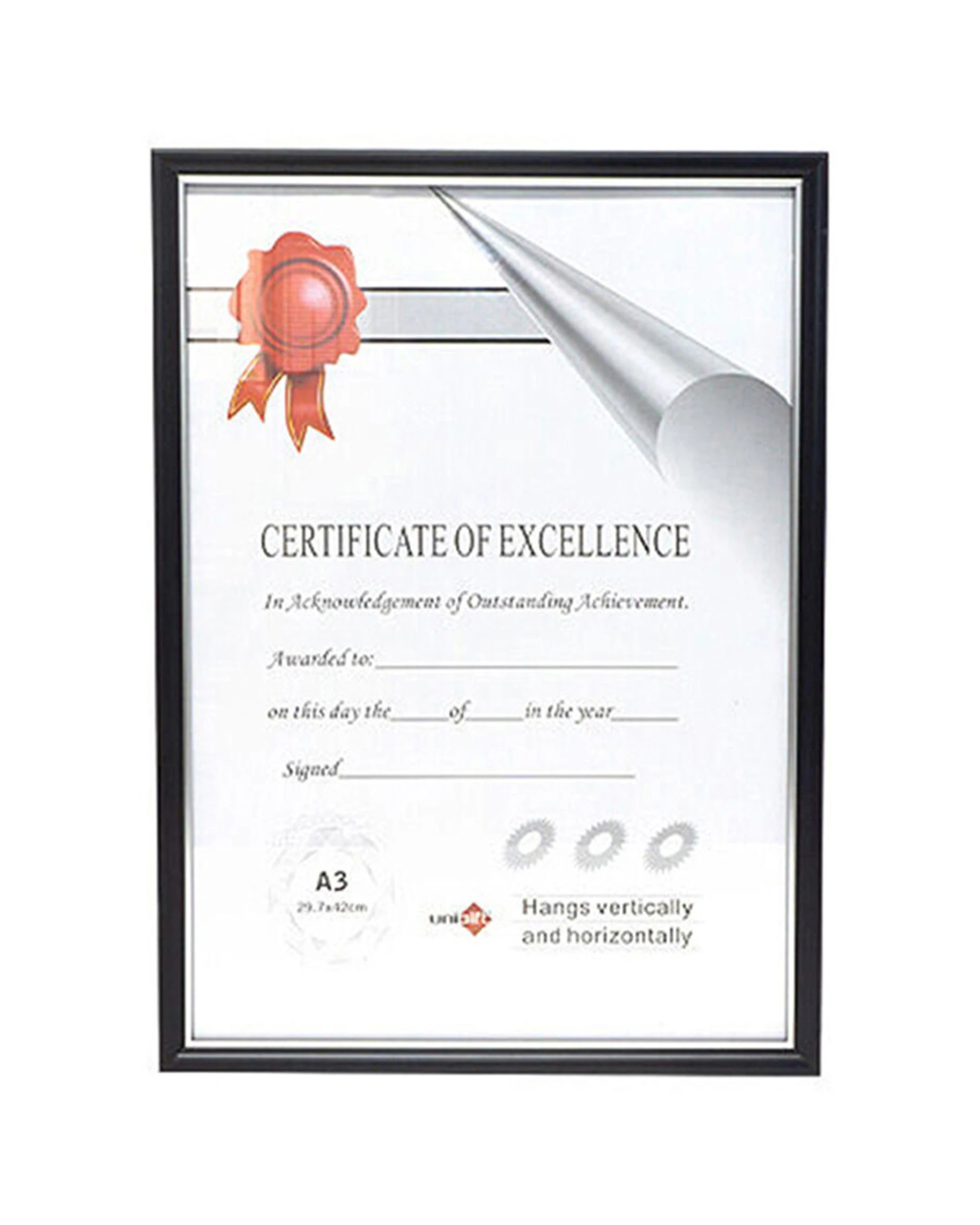 2 Unigift 6pk Certificate Glass Picture Photo Frame A3 29.7x42cm - Multi, 2 of 2