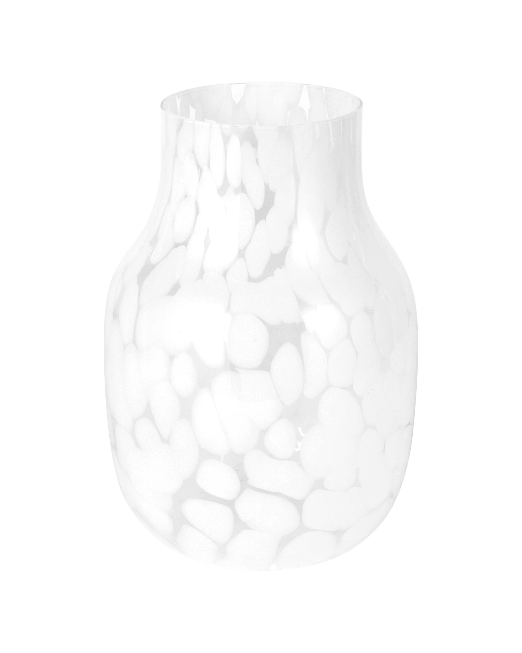 3 White Confetti Glass Vase, 3 of 5