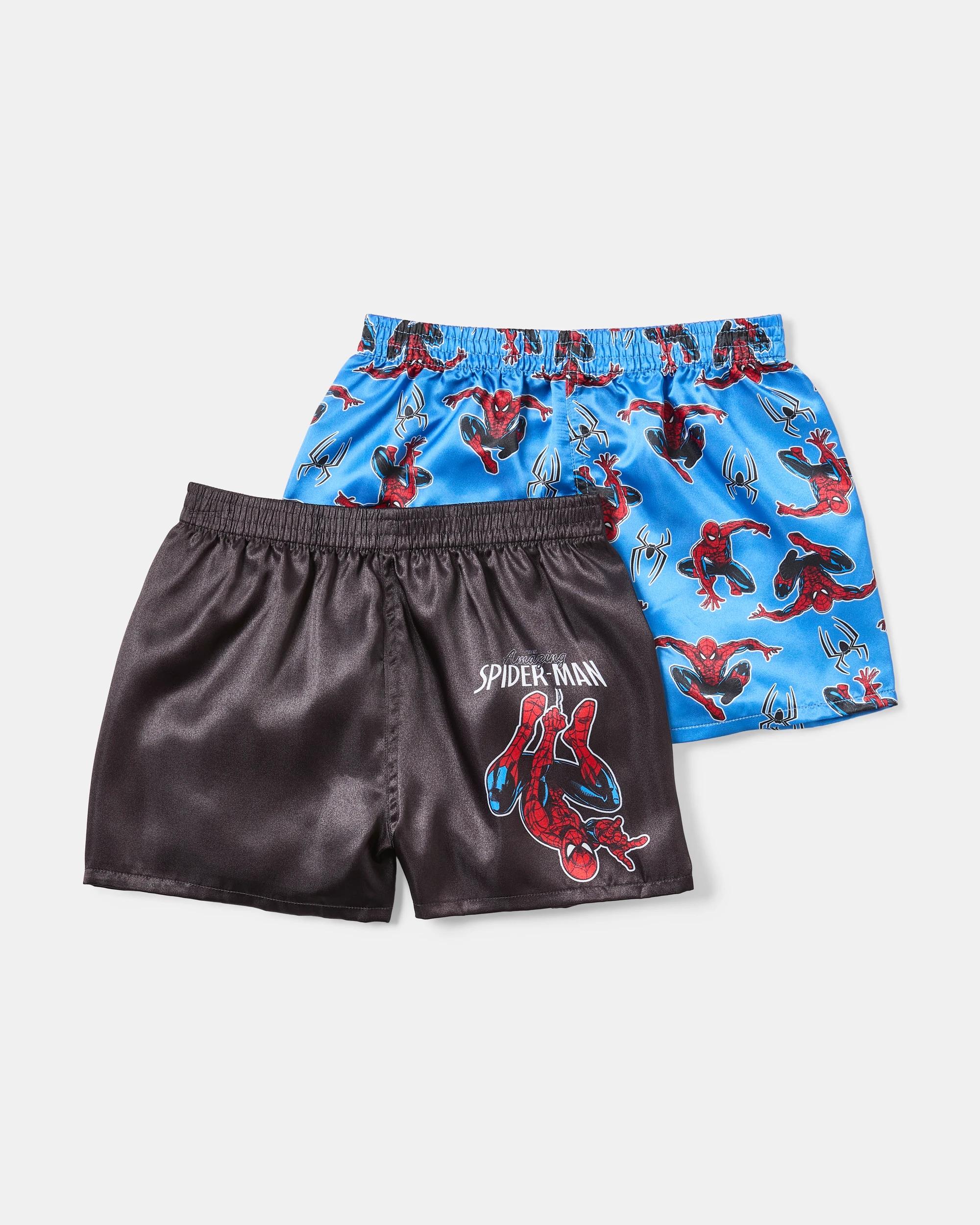 1 2 Pack Spider-Man License Satin Boxers Spiderman, 1 of 4